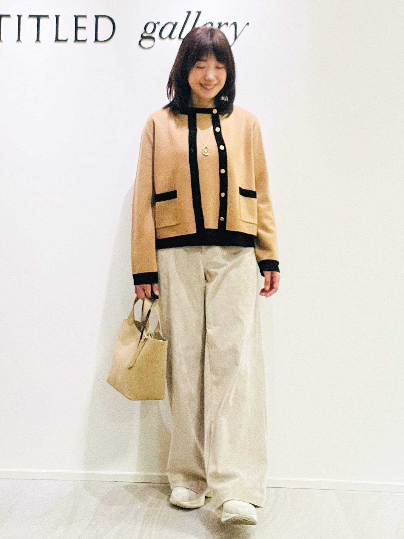 めいさんの「UNTITLED｜【アンサンブル可/上品映え】モールラインクルーネックニット」を使ったコーディネート
