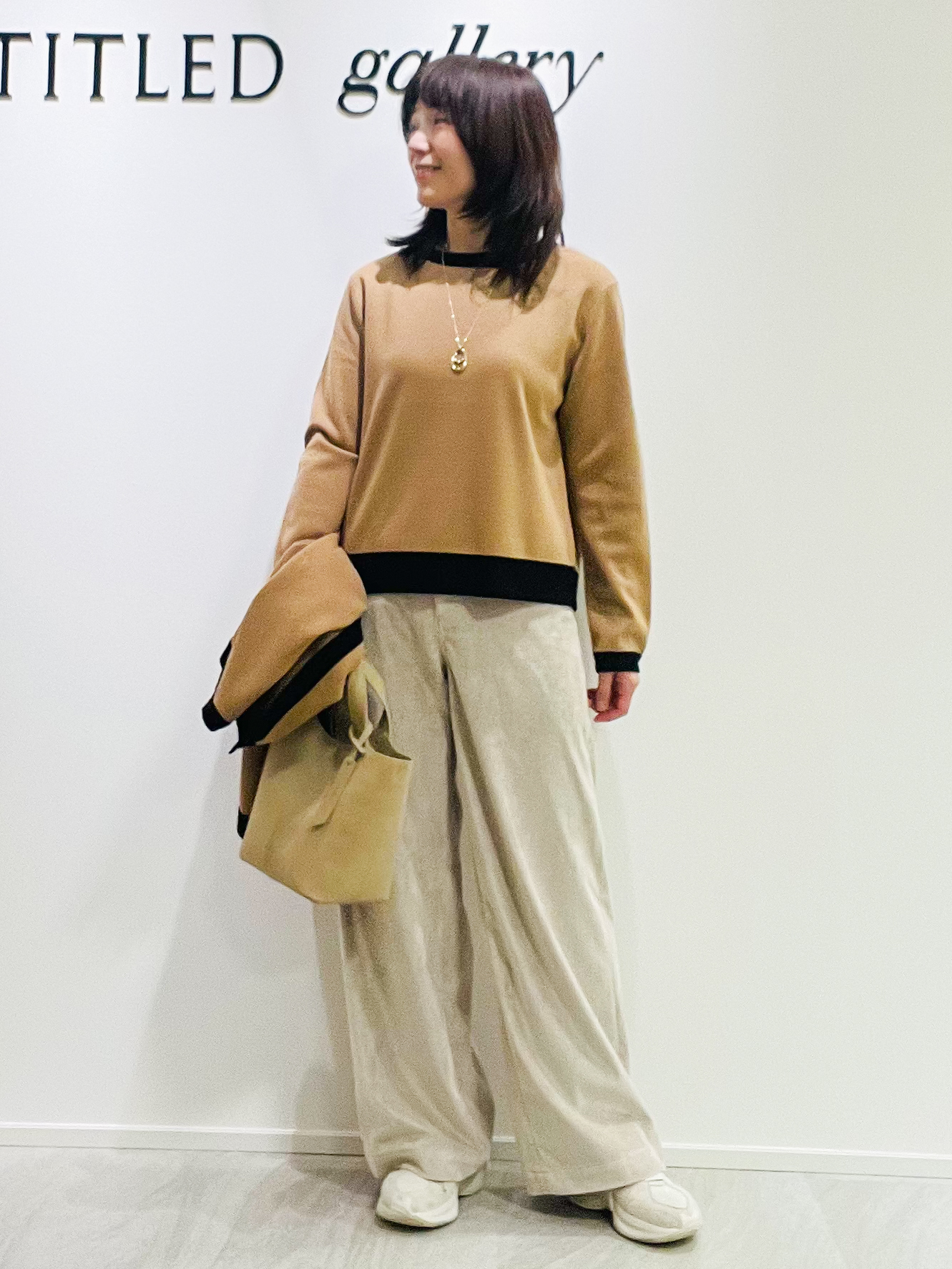 めいさんの「UNTITLED｜【アンサンブル可/上品映え】モールラインクルーネックニット」を使ったコーディネート