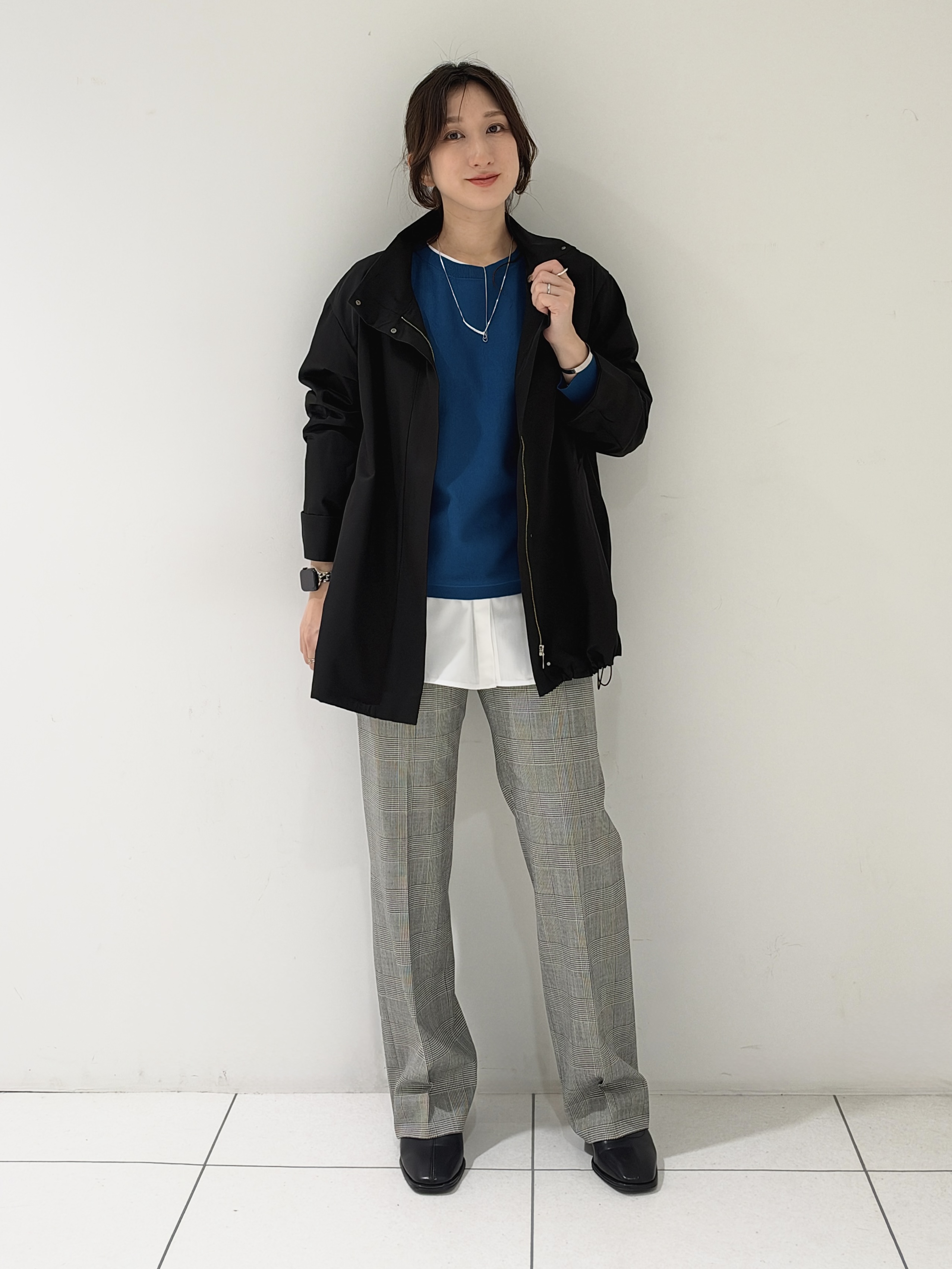 そんさんの「INDIVI｜【撥水／UVケア】スタンドカラーブルゾン」を使ったコーディネート