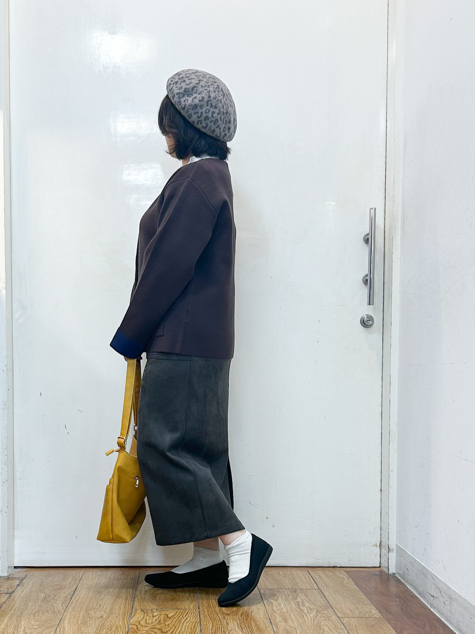 haruさんの「SHOO･LA･RUE｜【S-LL/洗濯機可/静電気防止】もちもち配色ダブルフェイスカーディガン」を使ったコーディネート