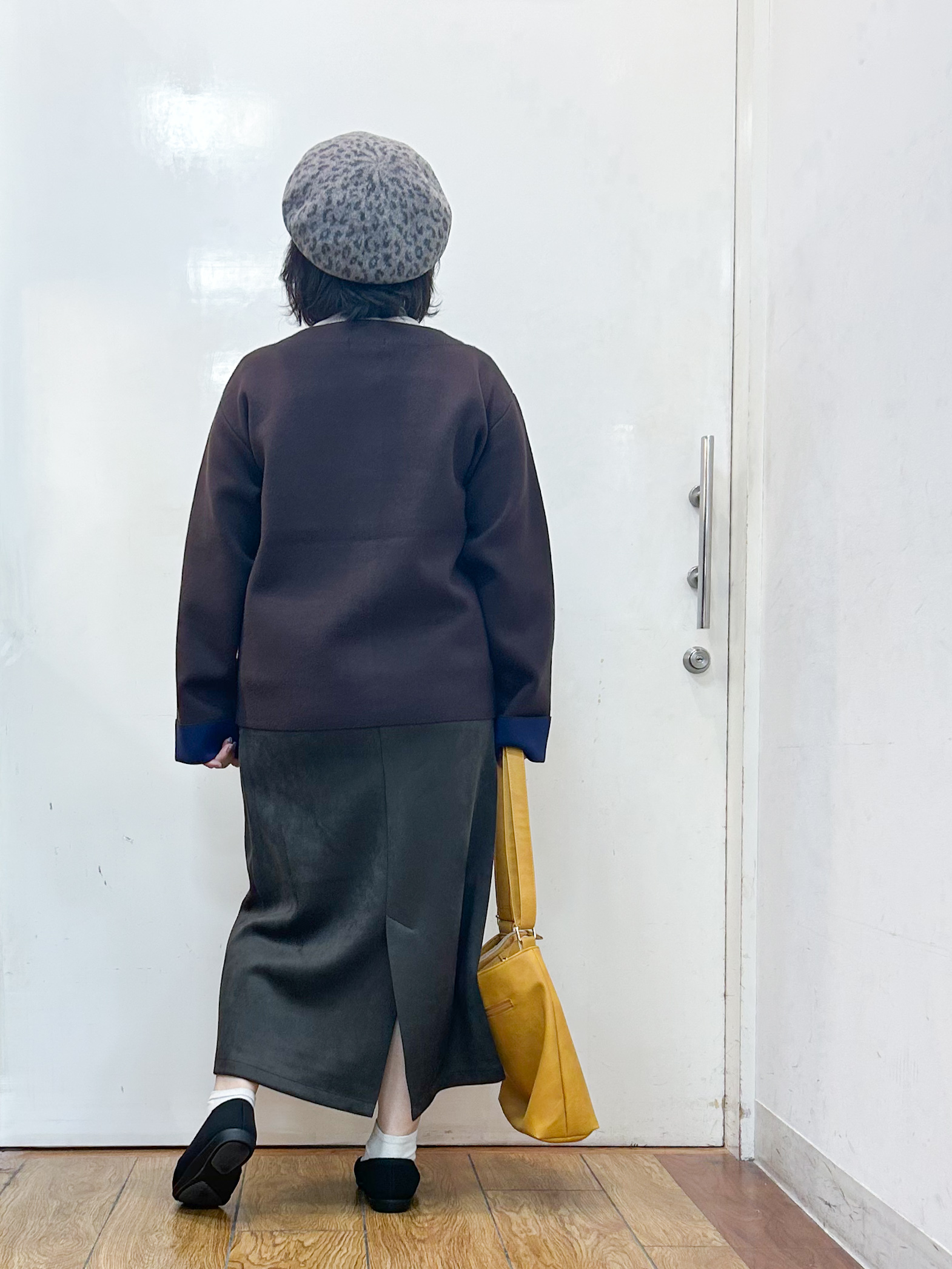 haruさんの「SHOO･LA･RUE｜【S-LL/洗濯機可/静電気防止】もちもち配色ダブルフェイスカーディガン」を使ったコーディネート