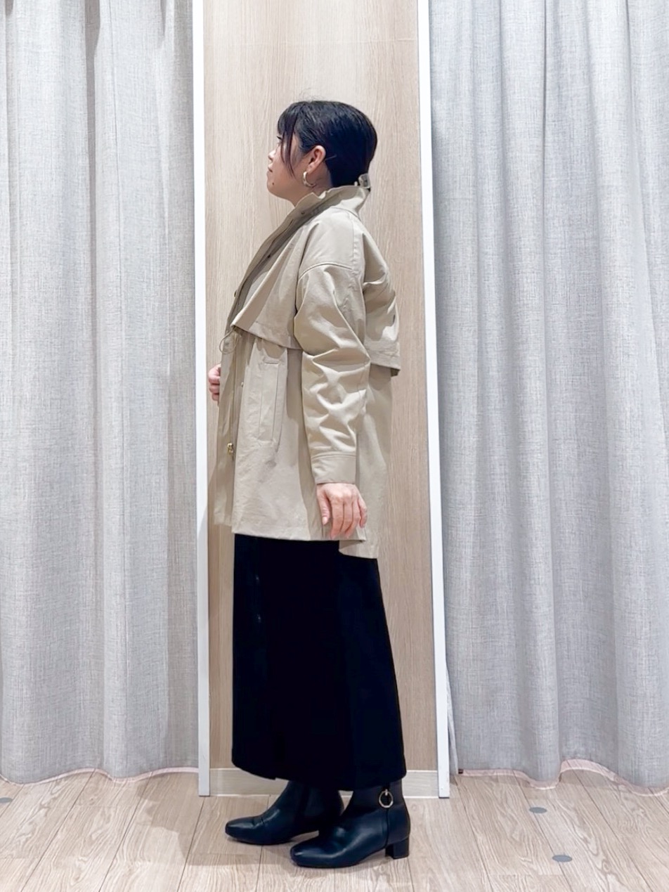 naoさんの「grove｜【撥水／シルエット2WAY】ゆったり着られて体型カバー◎ スタンドネック テントラインコート」を使ったコーディネート