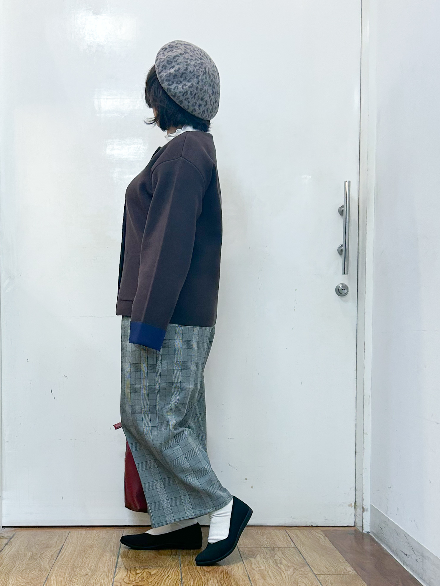 haruさんの「SHOO･LA･RUE｜【S-LL/洗濯機可/静電気防止】もちもち配色ダブルフェイスカーディガン」を使ったコーディネート