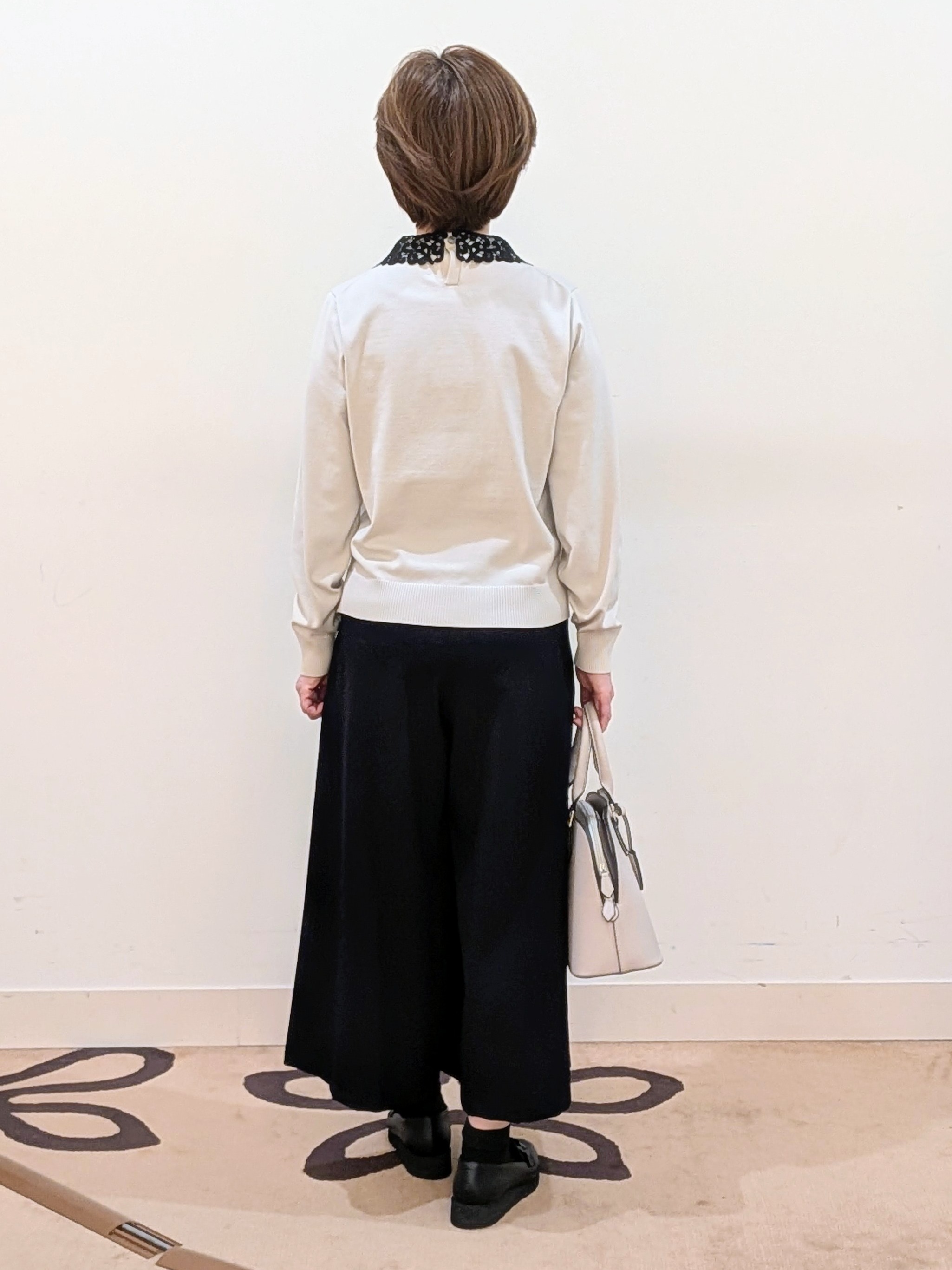 mamiさんの「Reflect｜【付け衿】レース衿付きストレッチニット」を使ったコーディネート