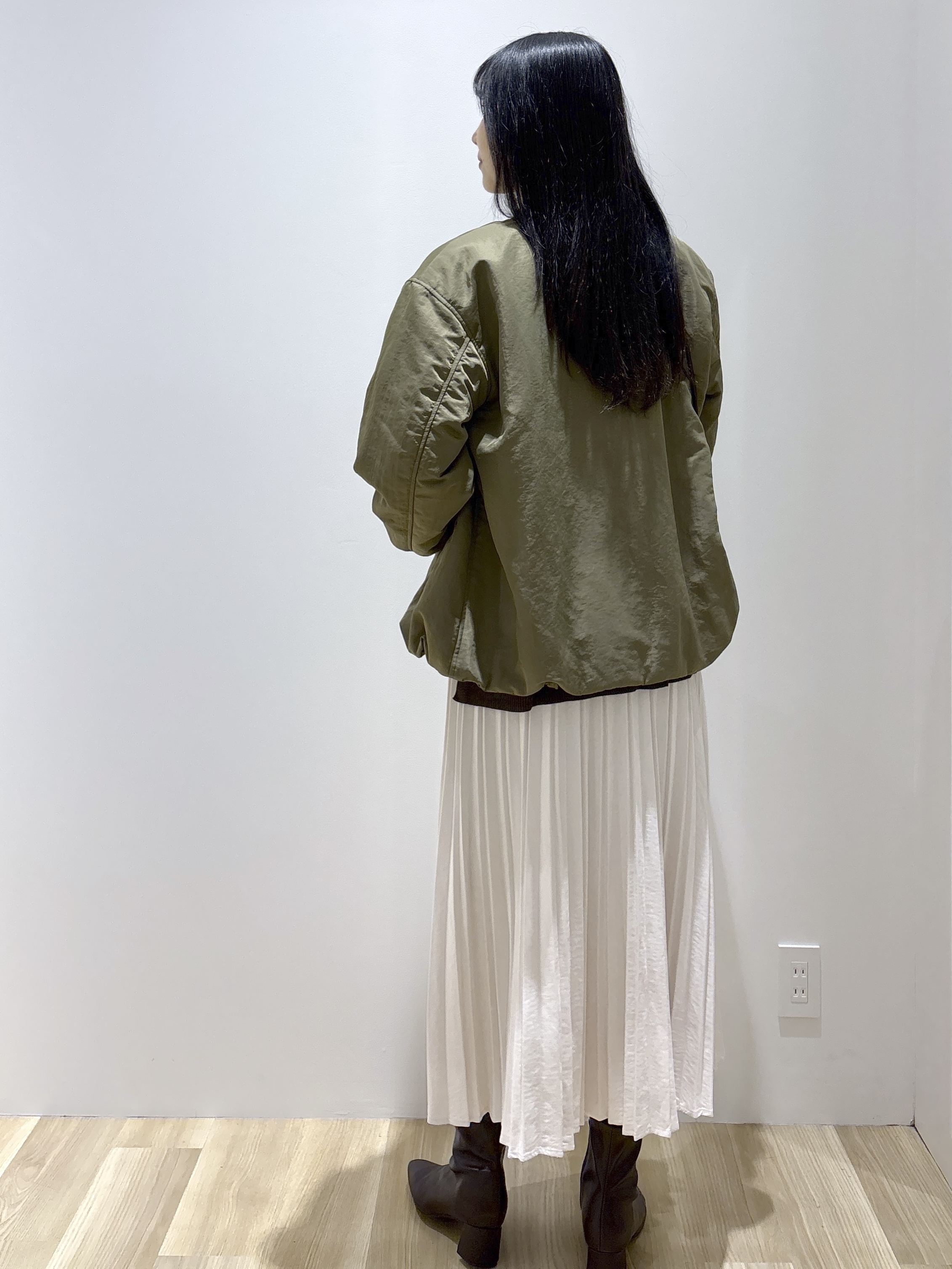 sachikoさんの「OPAQUE.CLIP｜【保温中綿／撥水】ミドルMA－1《洗濯機OK》」を使ったコーディネート