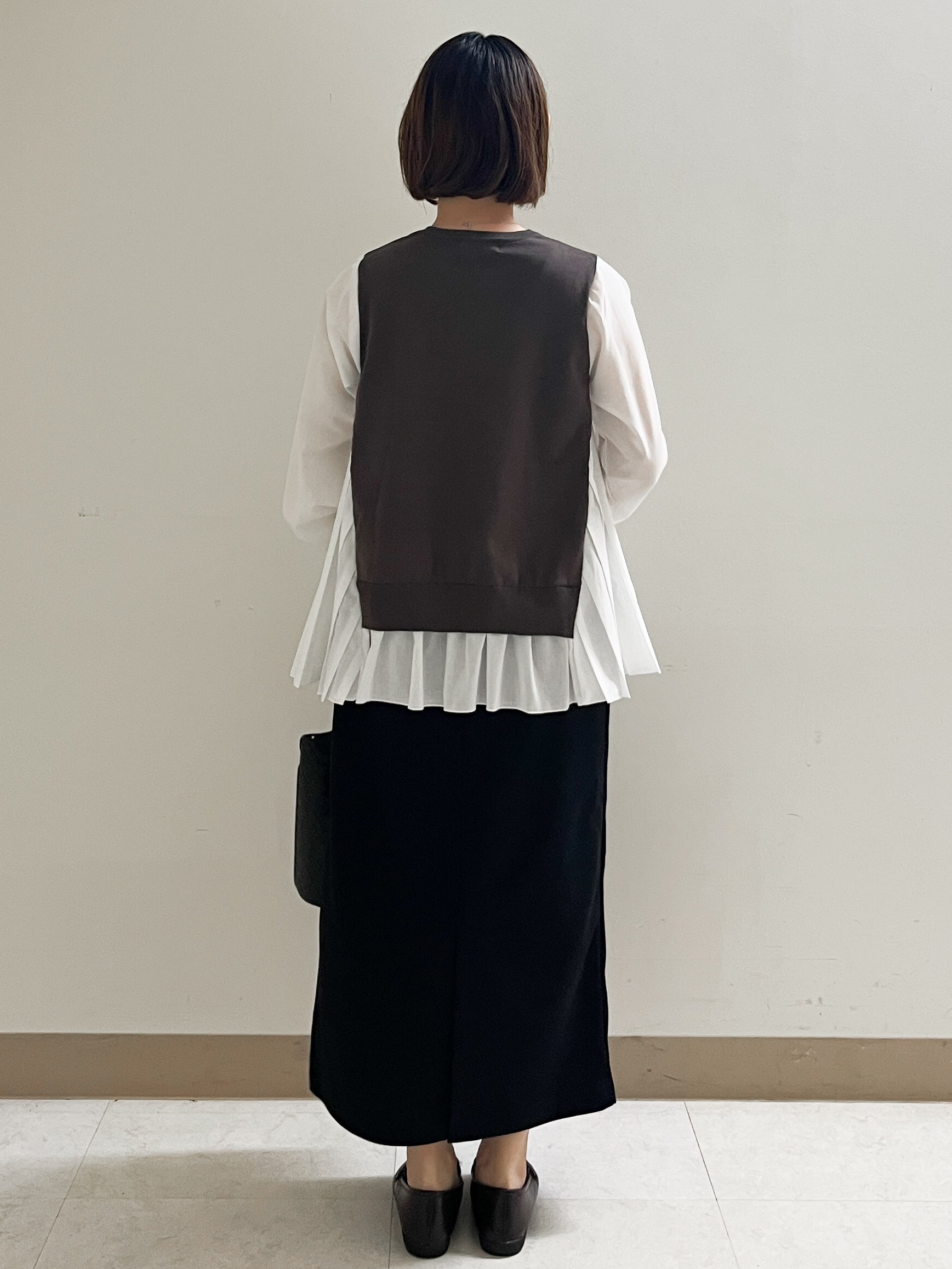 あかねさんの「OPAQUE.CLIP｜プリーツデザインドッキングニット【洗濯機OK】」を使ったコーディネート