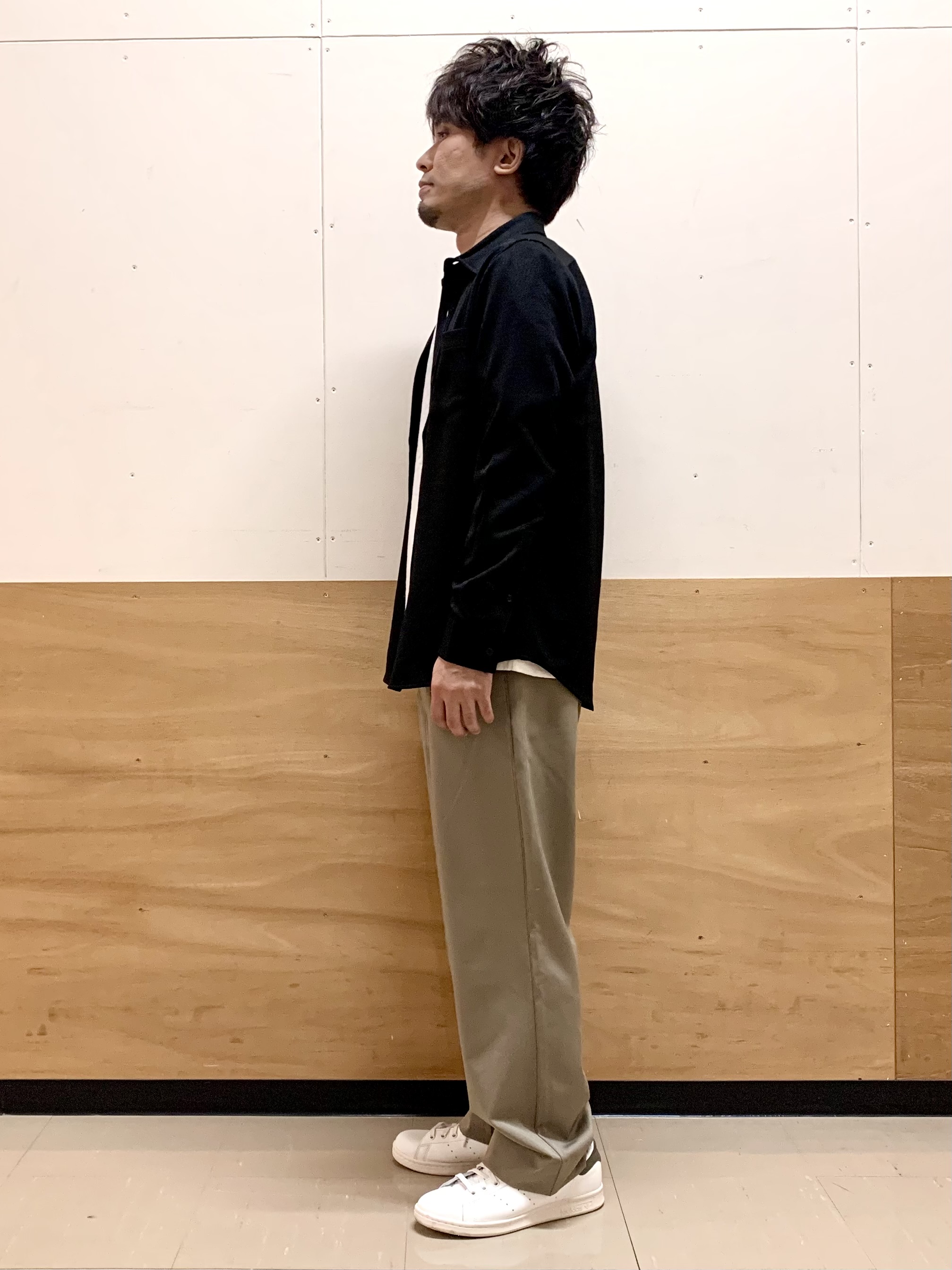 MATUさんの「THE SHOP TK｜【洗濯機OK】ウールライク 長袖オックスシャツ」を使ったコーディネート
