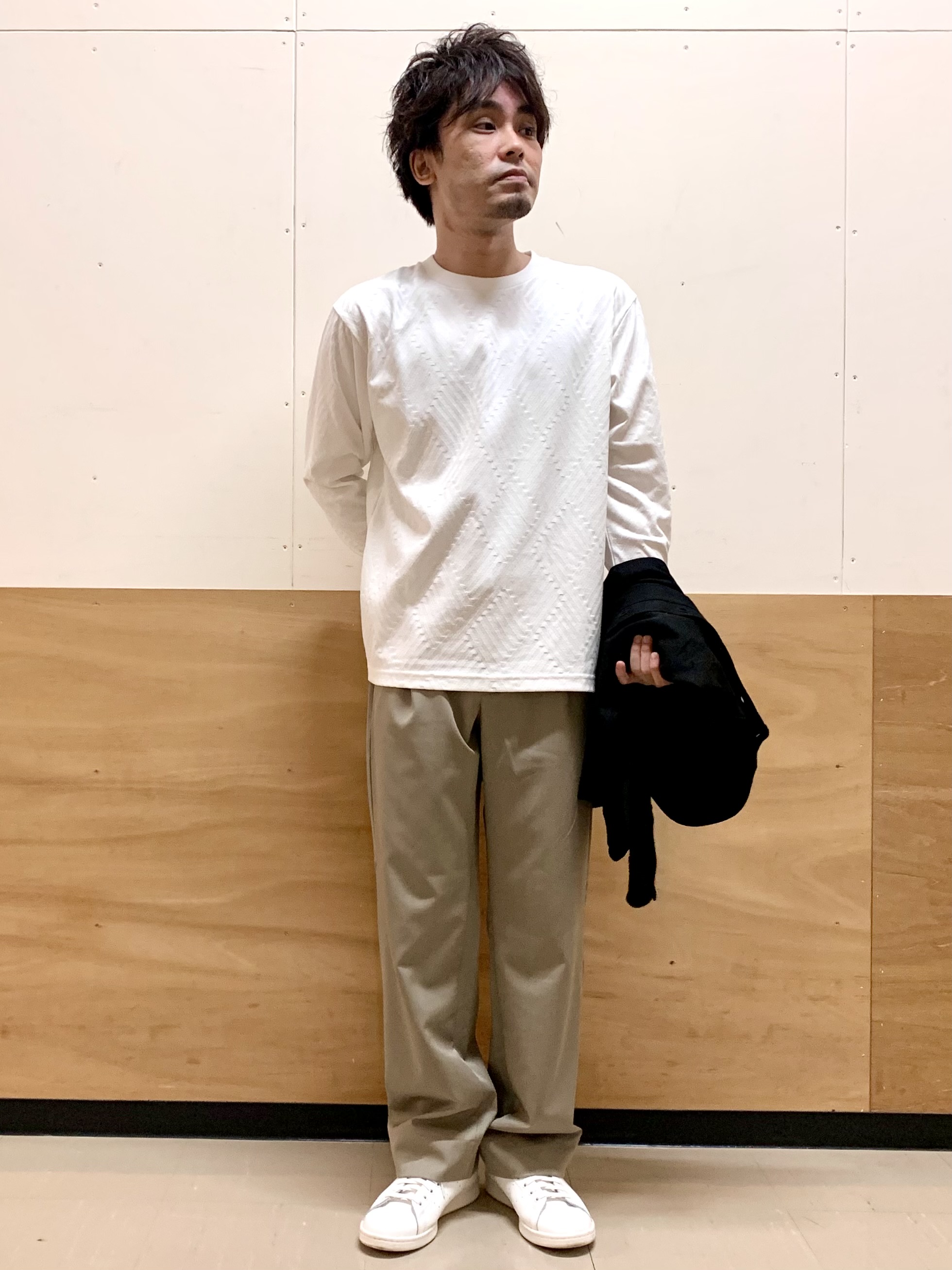MATUさんの「THE SHOP TK｜【洗濯機OK】ウールライク 長袖オックスシャツ」を使ったコーディネート