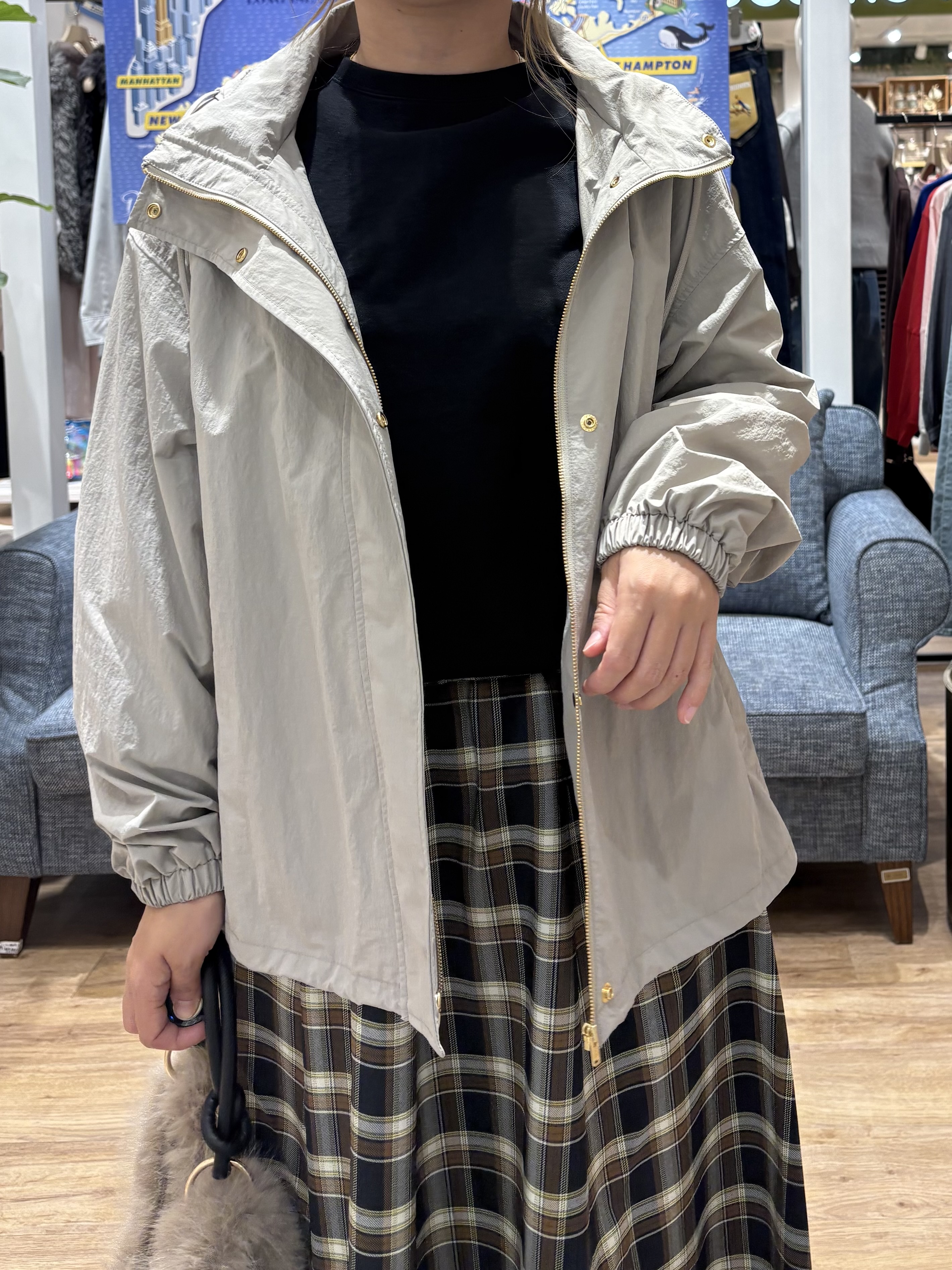 yuinaさんの「Dessin｜【洗える/7色展開/XS-L】バックヘンリーミニ裏毛 長袖」を使ったコーディネート
