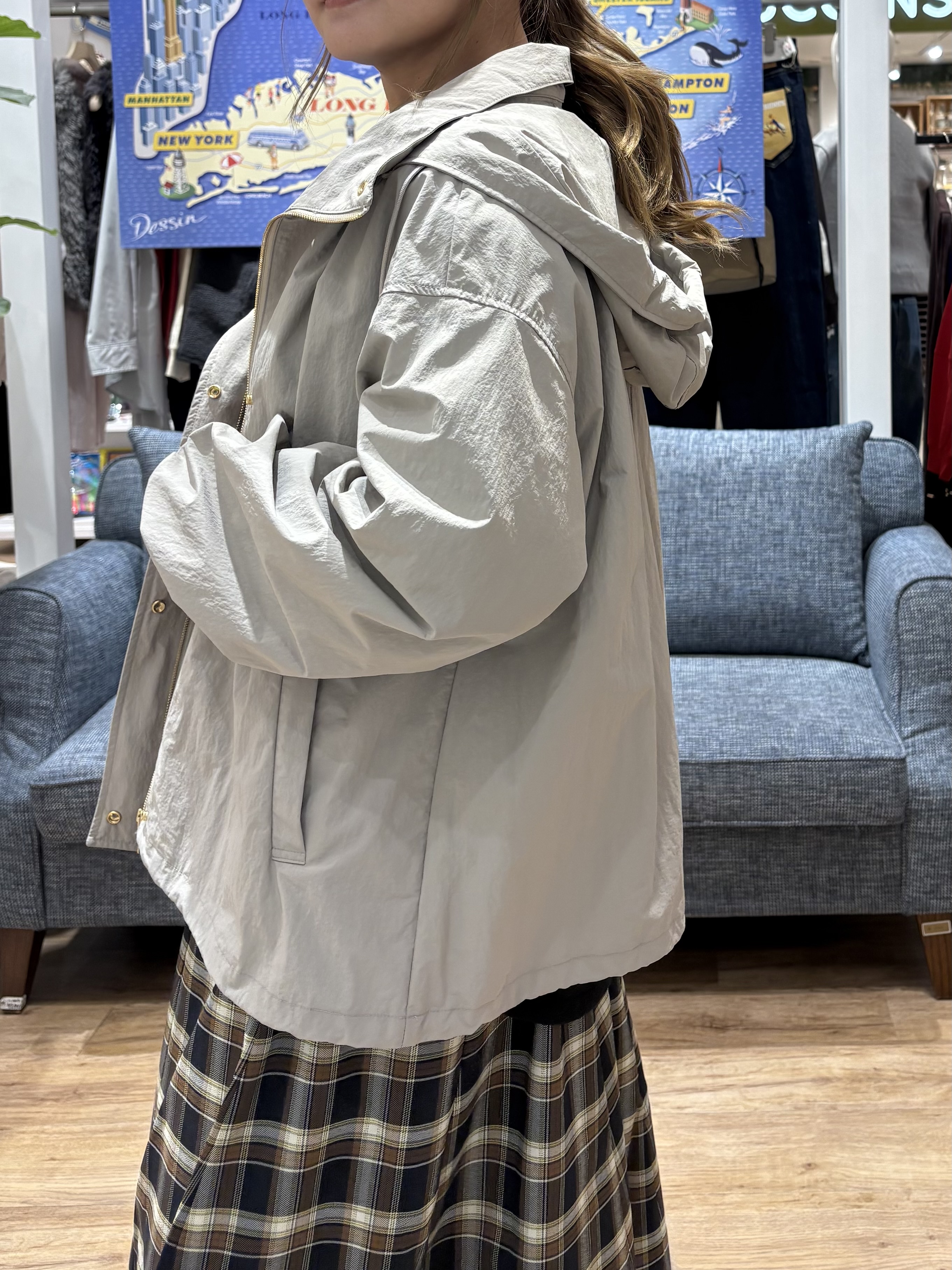 yuinaさんの「Dessin｜【洗える/7色展開/XS-L】バックヘンリーミニ裏毛 長袖」を使ったコーディネート