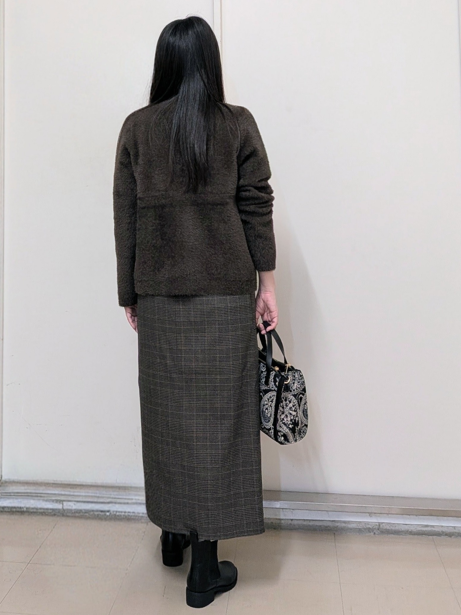 あきさんの「OPAQUE.CLIP｜フェザーヤーンニットカーディガン【洗濯機OK】」を使ったコーディネート