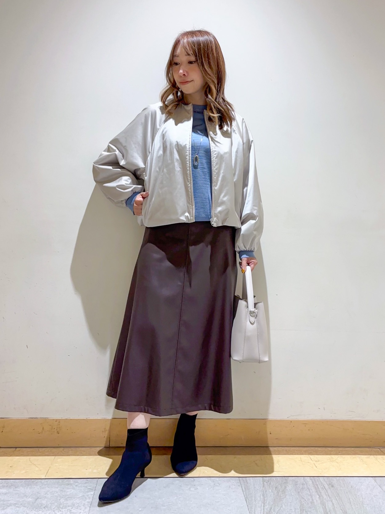 sattoさんの「UNTITLED｜【軽アウター/中綿/秋冬コート】ショートブルゾン」を使ったコーディネート