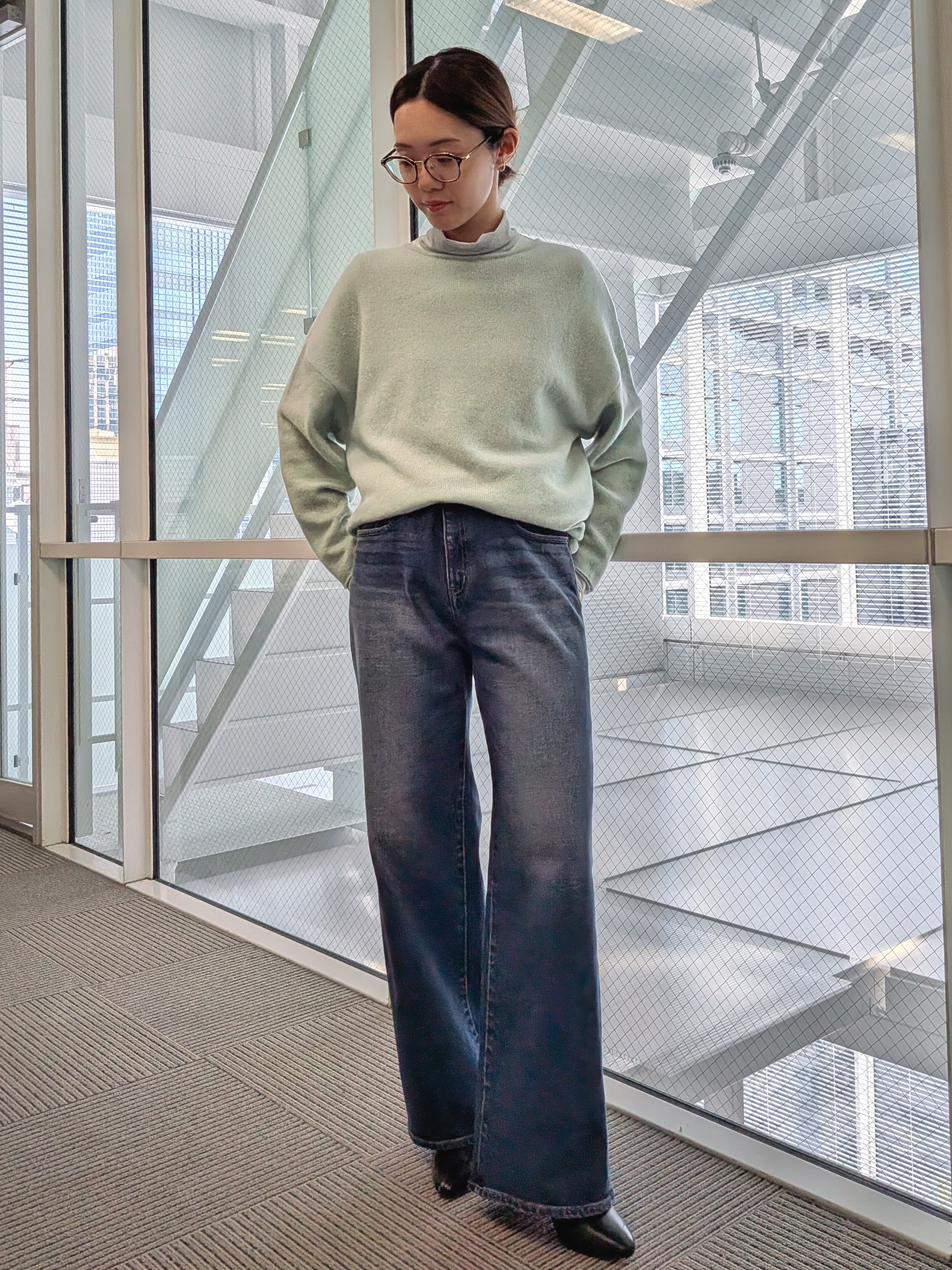 Aさんの「UNTITLED｜【重ね着レイヤード】シアーベロアハイネックトップス」を使ったコーディネート