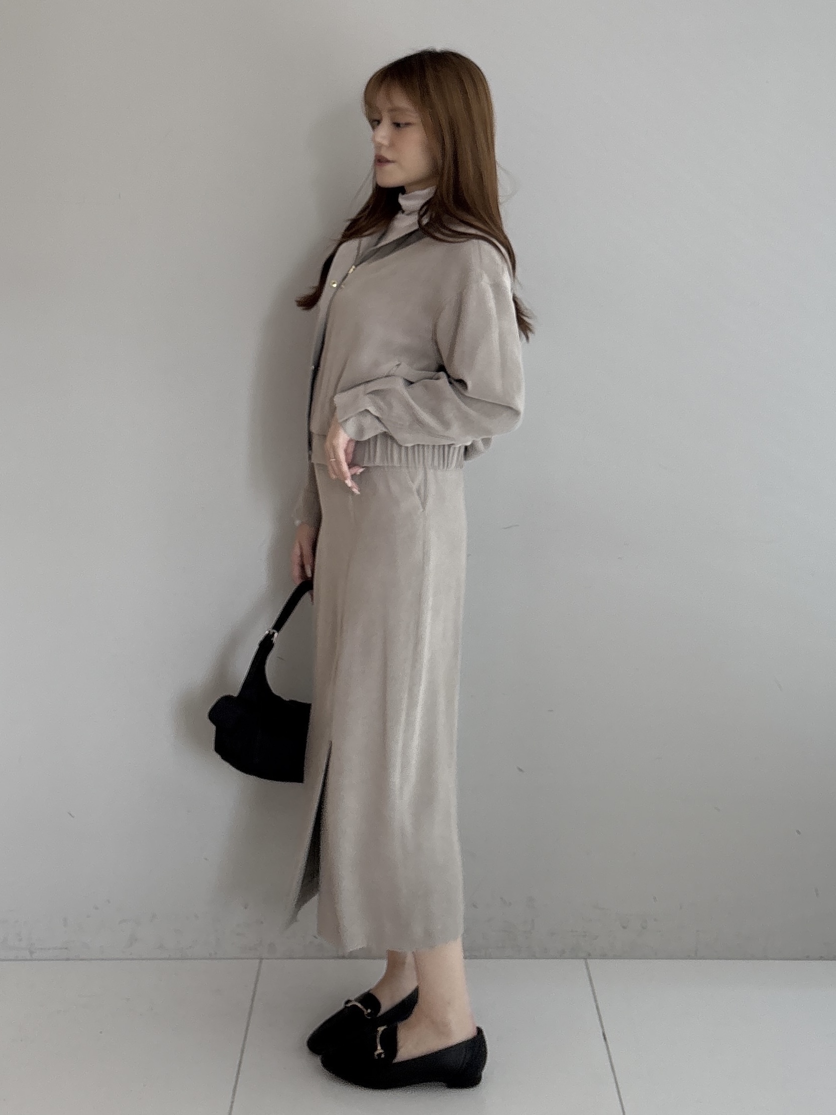 sayaさんの「UNTITLED｜【セットアップ可/秋ジャケット】スエードライクブルゾン」を使ったコーディネート