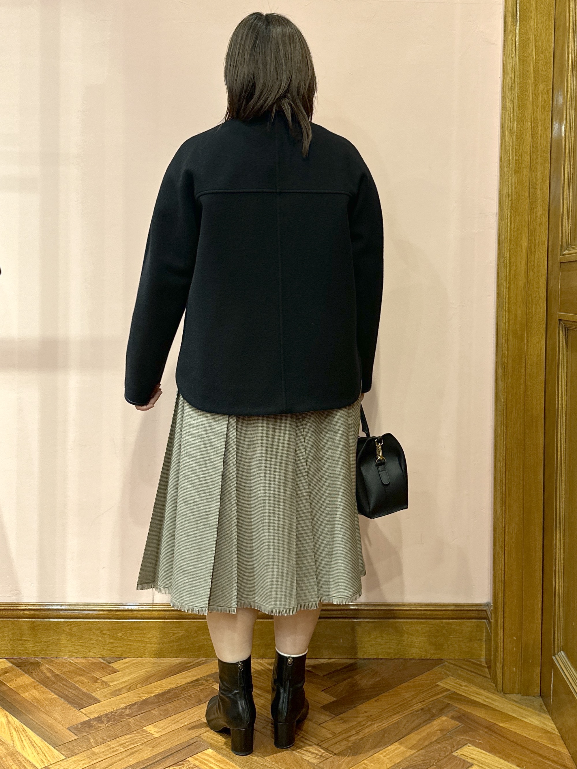 komatsuさんの「DRESSTERIOR｜Super140's レザー調パイピングジャケット」を使ったコーディネート