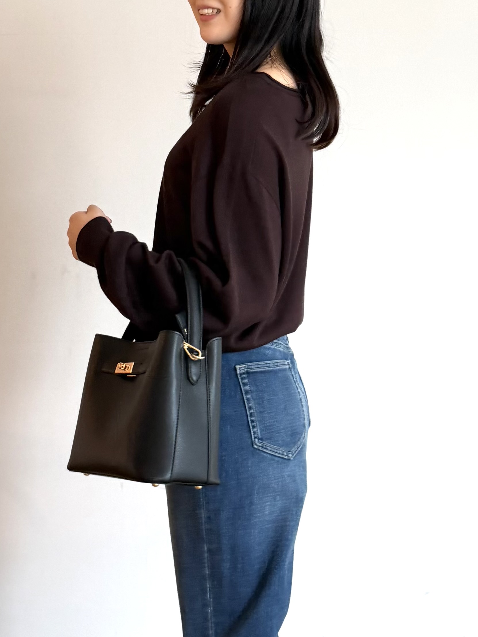 ririkaさんの「UNTITLED｜【店頭人気！/8色展開】ボリュームスリーブニットプルオーバー」を使ったコーディネート