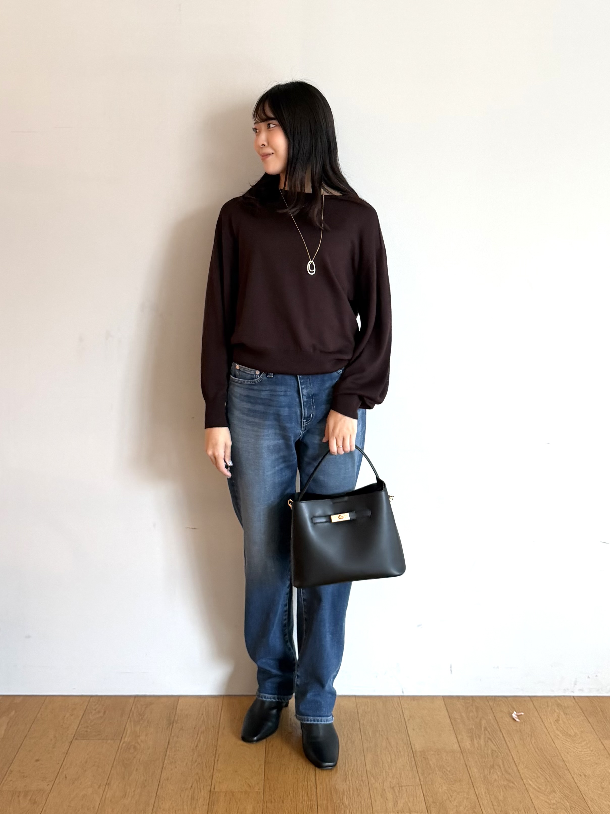 ririkaさんの「UNTITLED｜【店頭人気！/8色展開】ボリュームスリーブニットプルオーバー」を使ったコーディネート