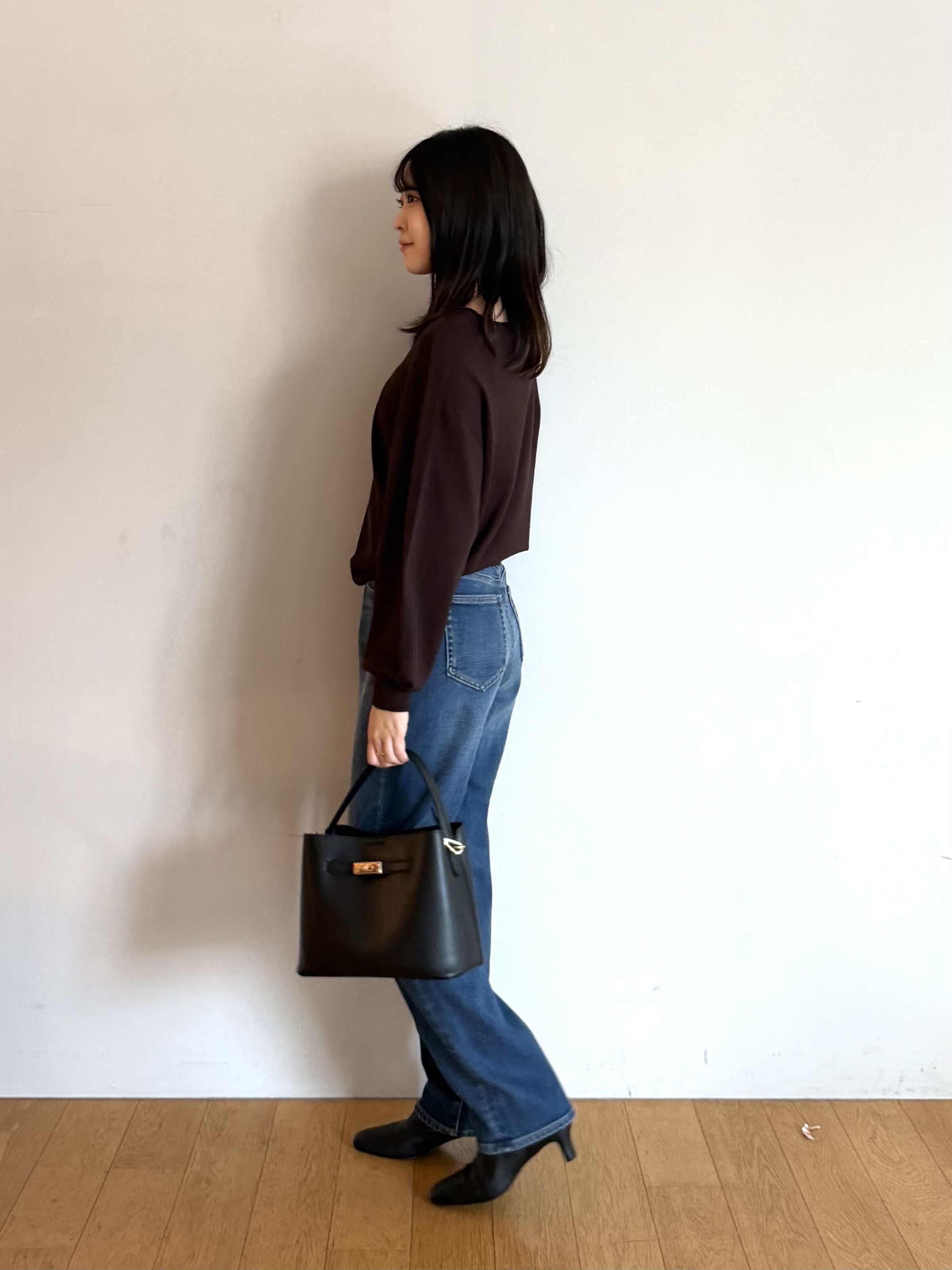 ririkaさんの「UNTITLED｜【店頭人気！/8色展開】ボリュームスリーブニットプルオーバー」を使ったコーディネート
