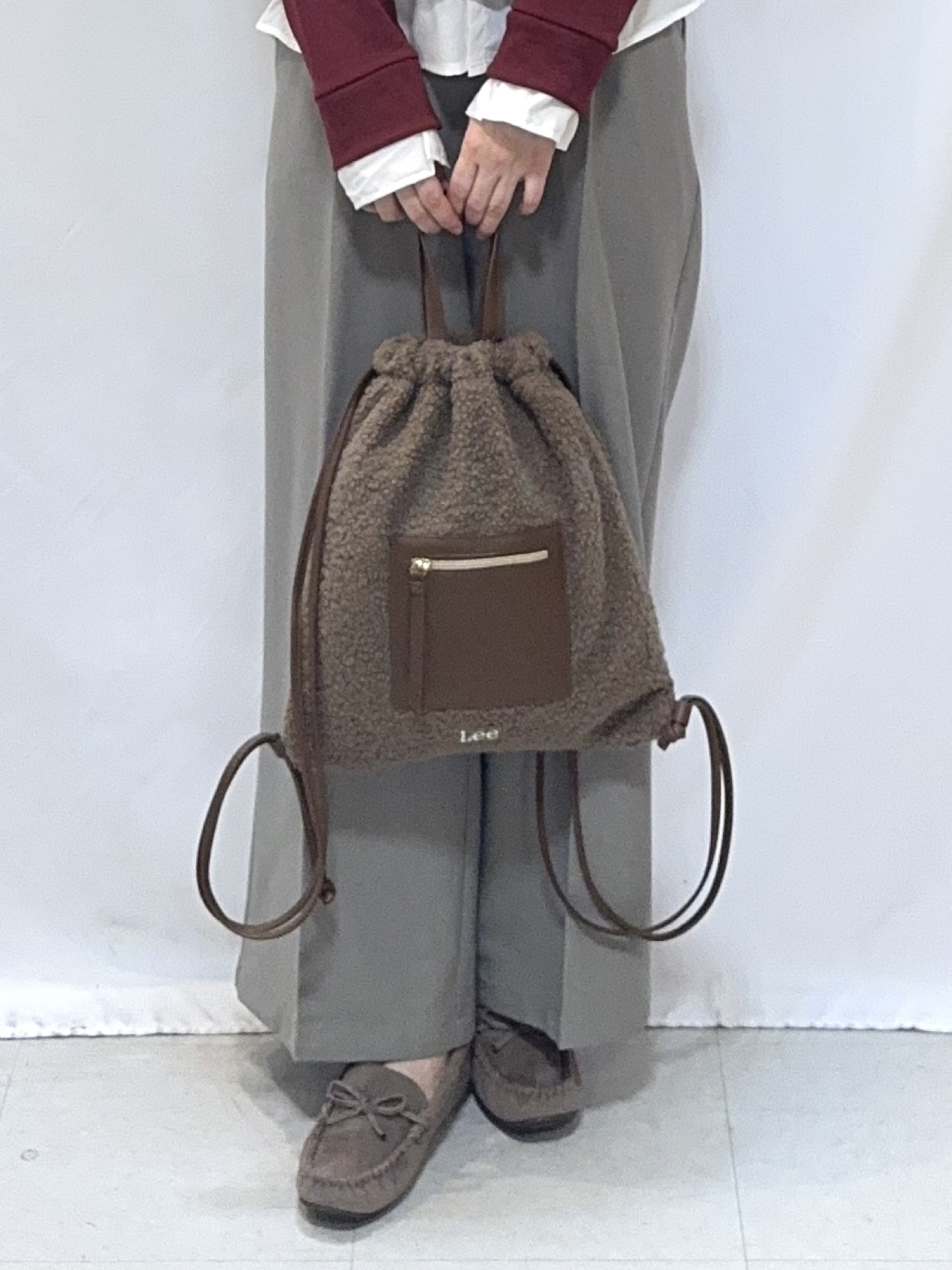 𝐇𝐢𝐫𝐨𝐦𝐢さんの「SHOO･LA･RUE｜【S-LL/洗濯機可】一枚でレイヤード感が完成する シャツドッキング裏毛トップス」を使ったコーディネート