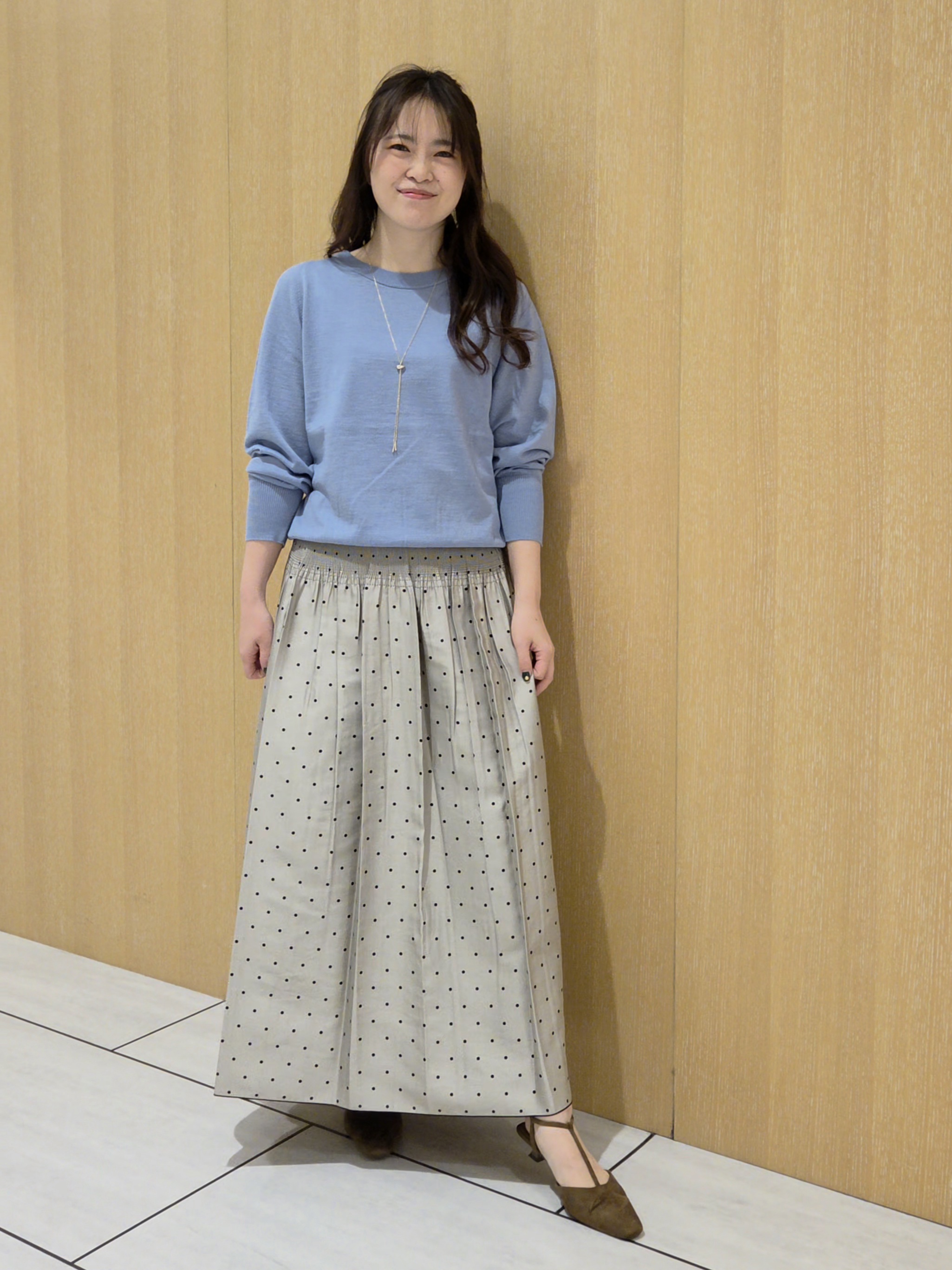 YuKaRiさんの「UNTITLED｜【アンサンブル可能/オンオフ使える】シルクウールカシミヤプルオーバー」を使ったコーディネート