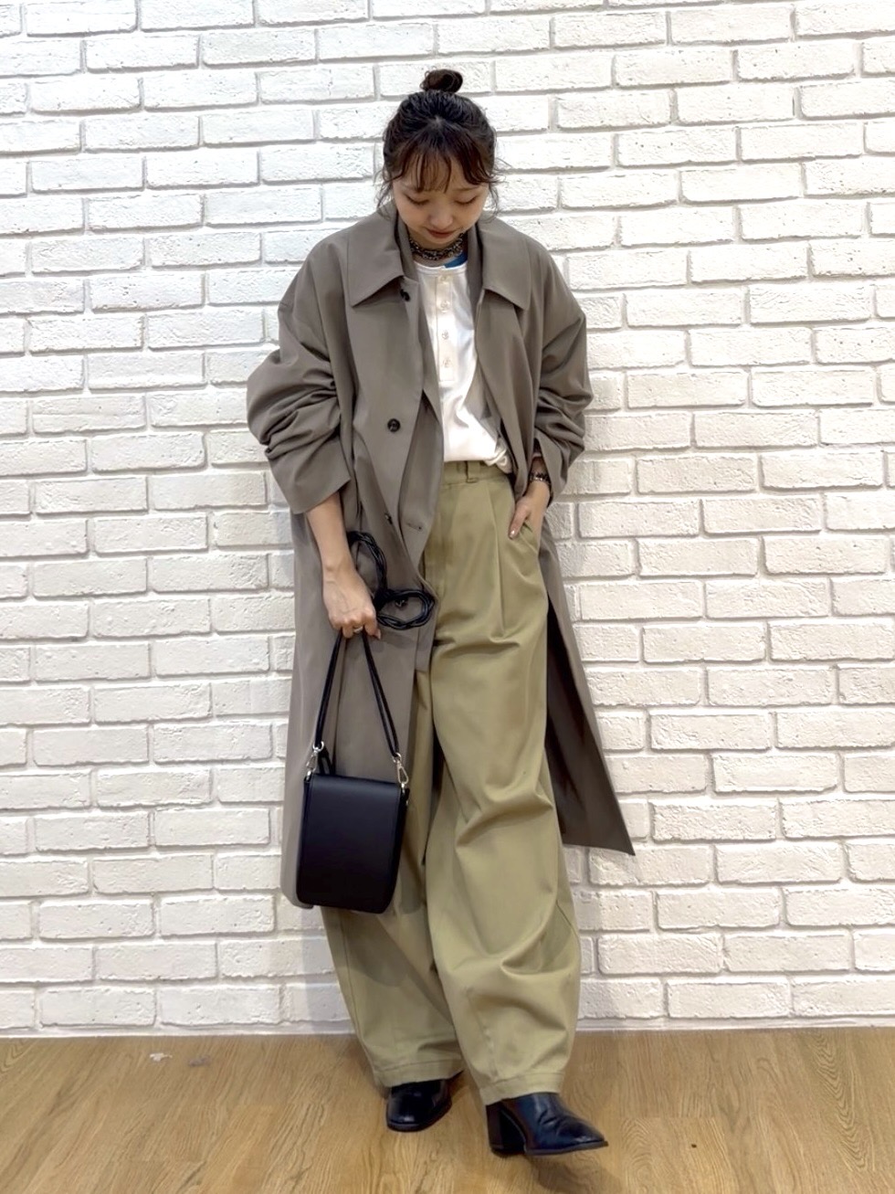 YUKAさんの「tk.TAKEO KIKUCHI｜【セット対応可】オーバーサイズステンカラーコート」を使ったコーディネート