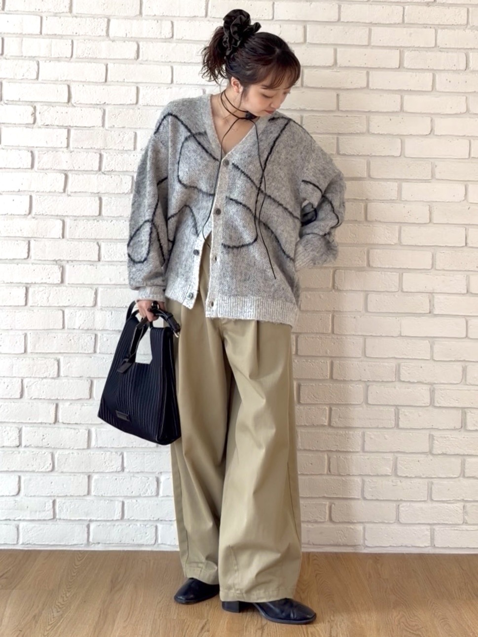 YUKAさんの「tk.TAKEO KIKUCHI｜シャギーラインアートカーディガン」を使ったコーディネート
