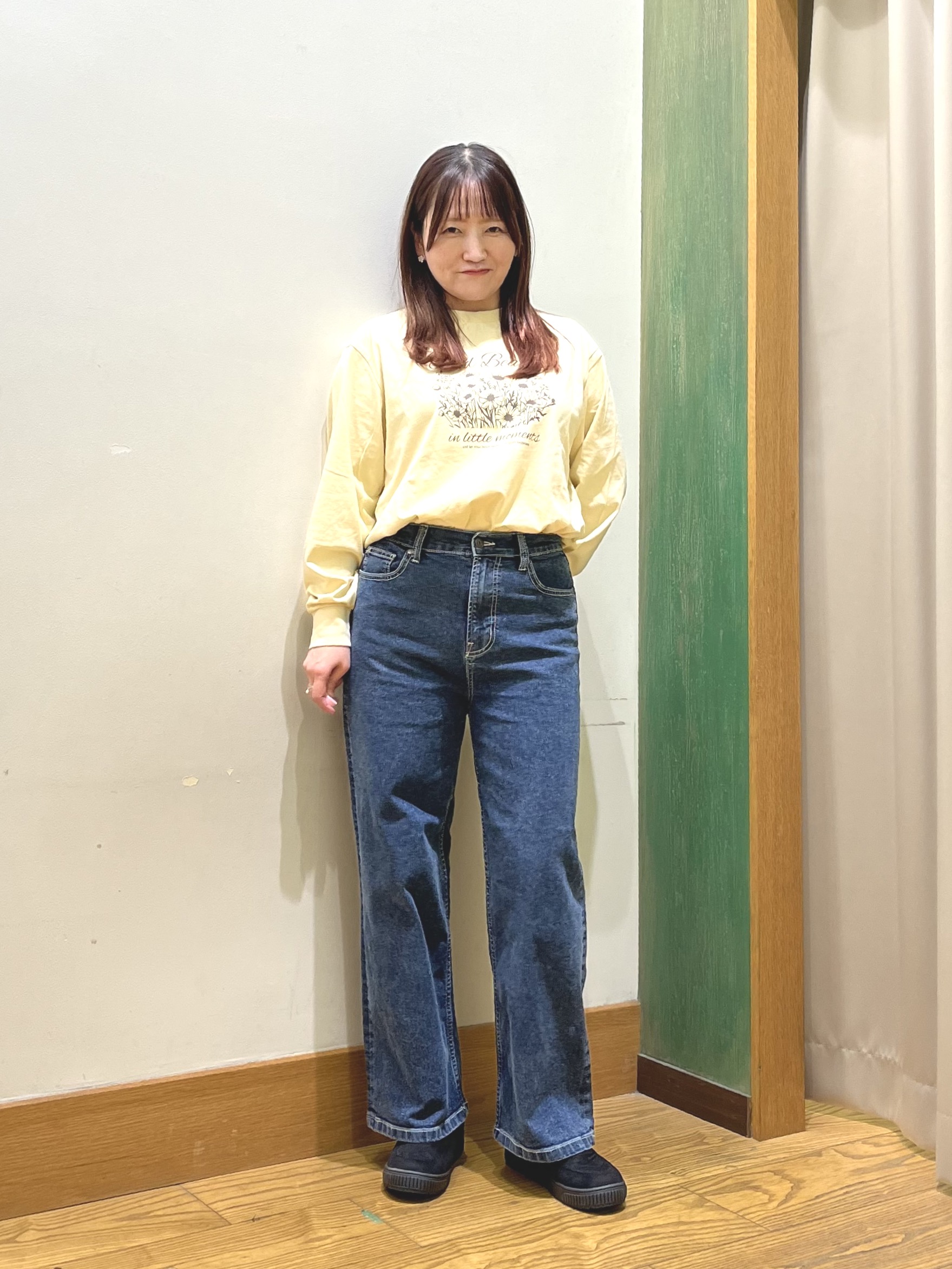 ゆっきーさんの「SHOO･LA･RUE｜【高レビュー/S-LL】デイリー使いに 選べる6柄プリントロンT」を使ったコーディネート
