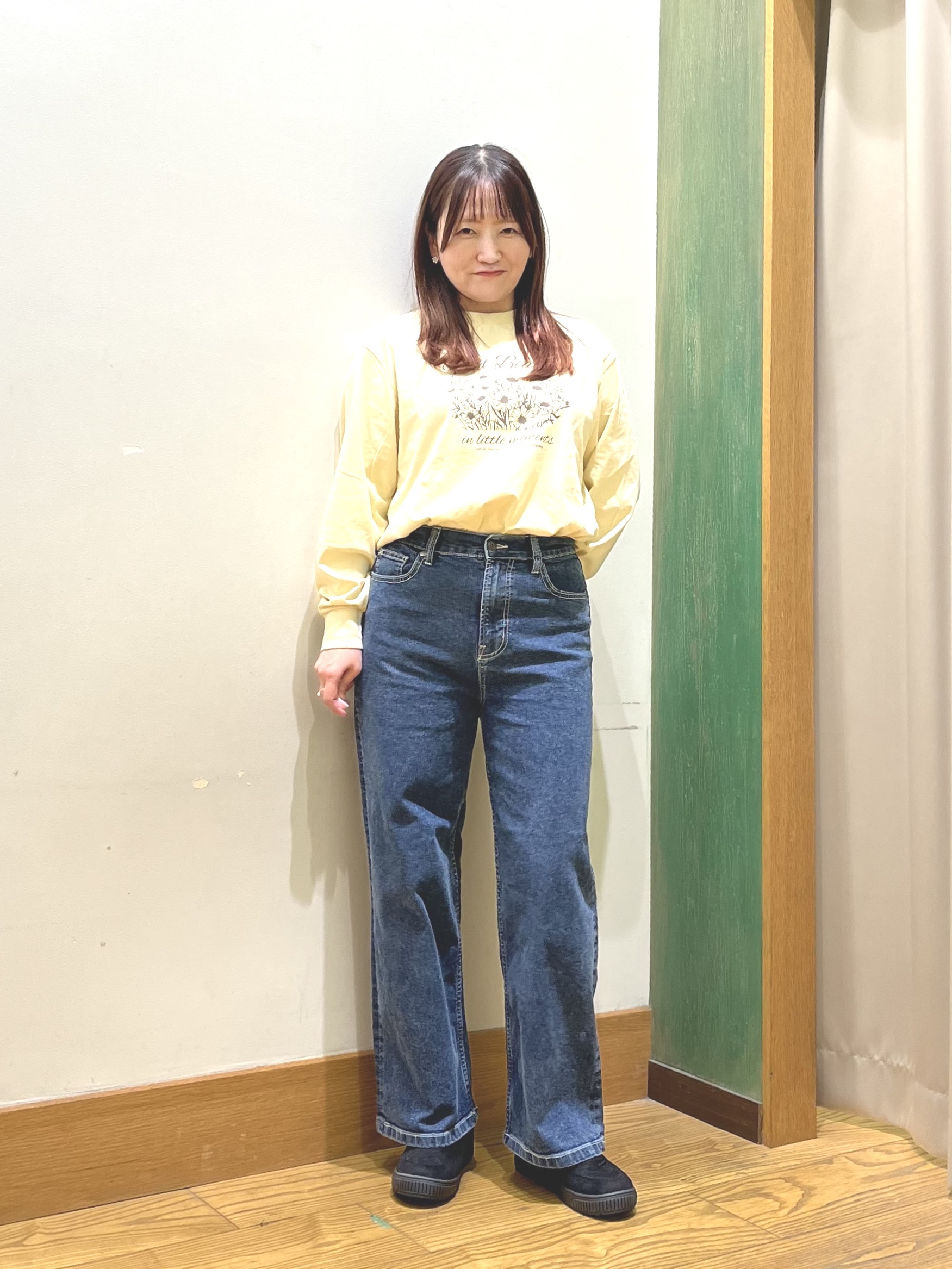ゆっきーさんの「SHOO･LA･RUE｜【高レビュー/S-LL】デイリー使いに 選べる6柄プリントロンT」を使ったコーディネート