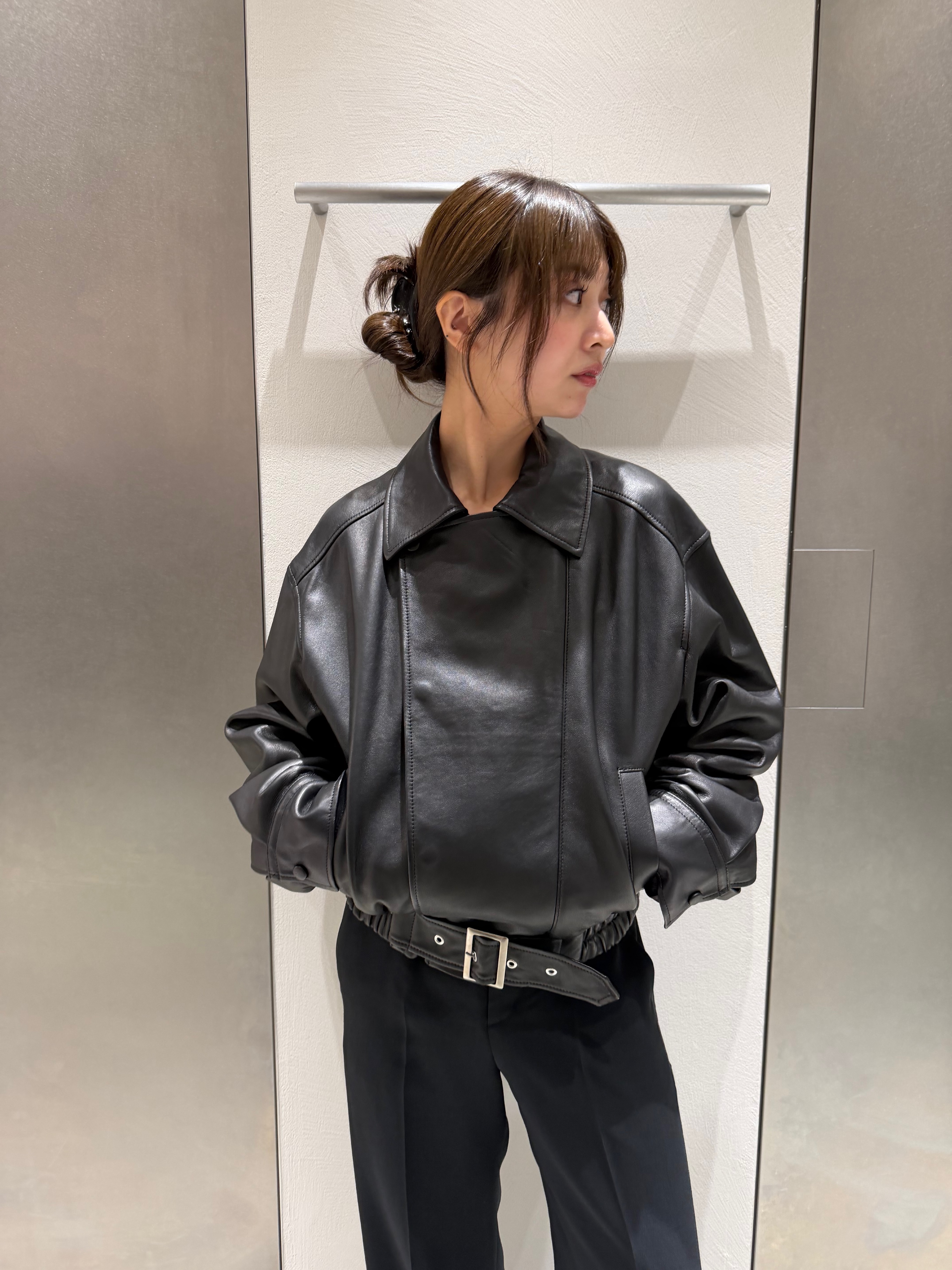 kanamiさんの「CODE A｜UKI UKI＊CODE A｜leather blouson」を使ったコーディネート