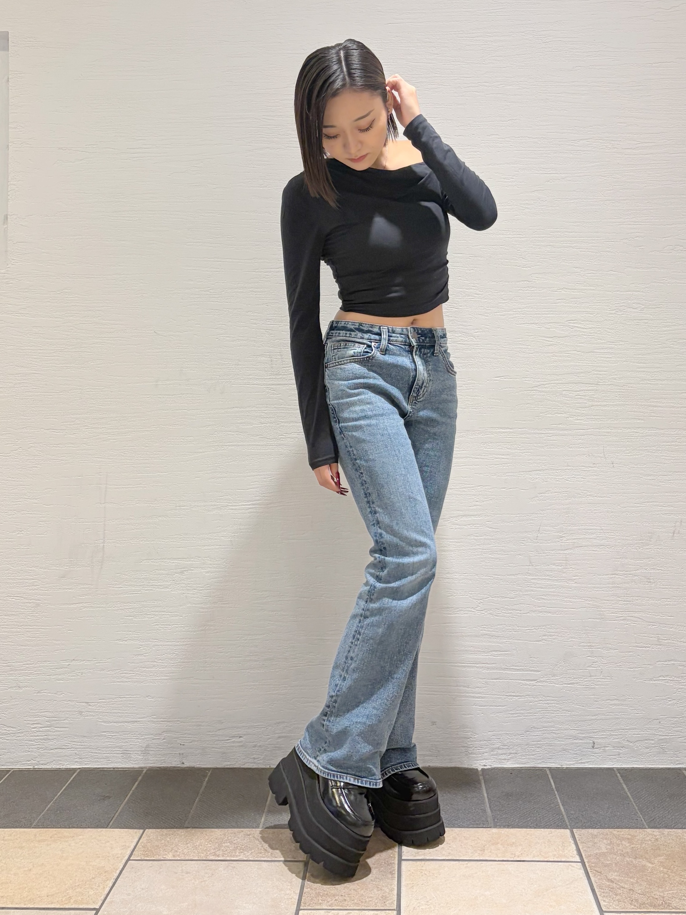 Maoさんの「ESPERANZA｜厚底トリプルソールペニーローファー」を使ったコーディネート