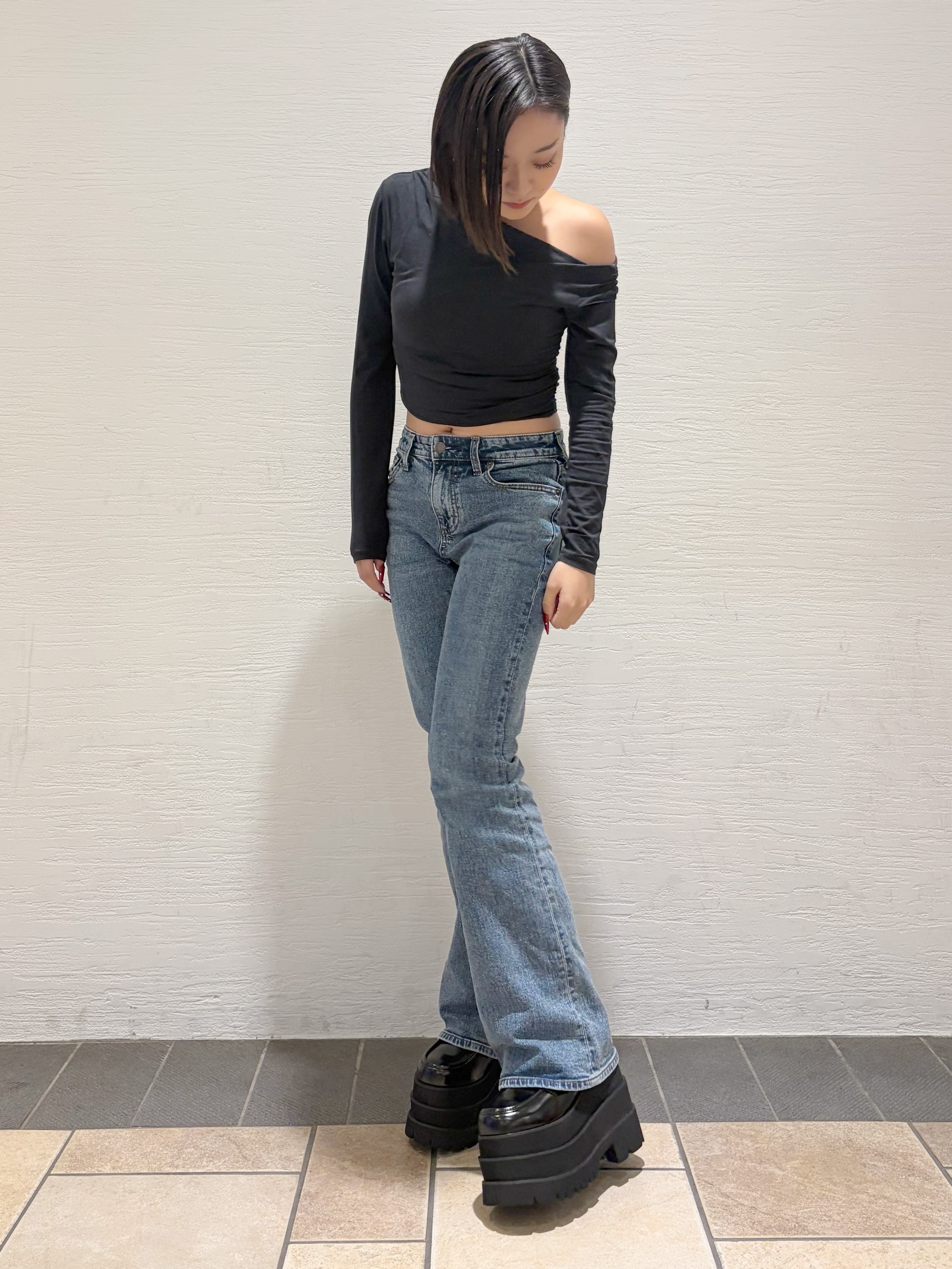 Maoさんの「ESPERANZA｜厚底トリプルソールペニーローファー」を使ったコーディネート
