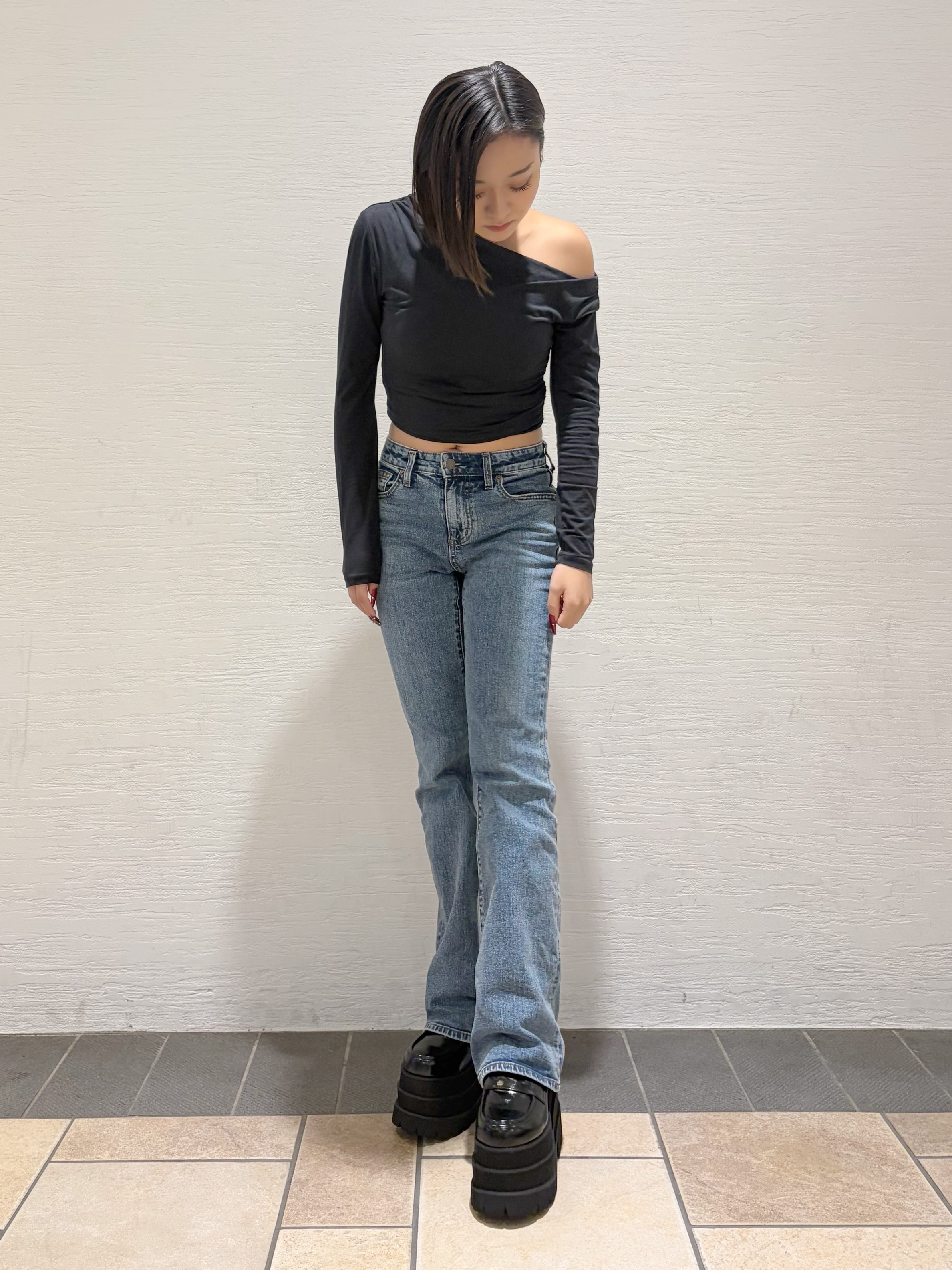 Maoさんの「ESPERANZA｜厚底トリプルソールペニーローファー」を使ったコーディネート