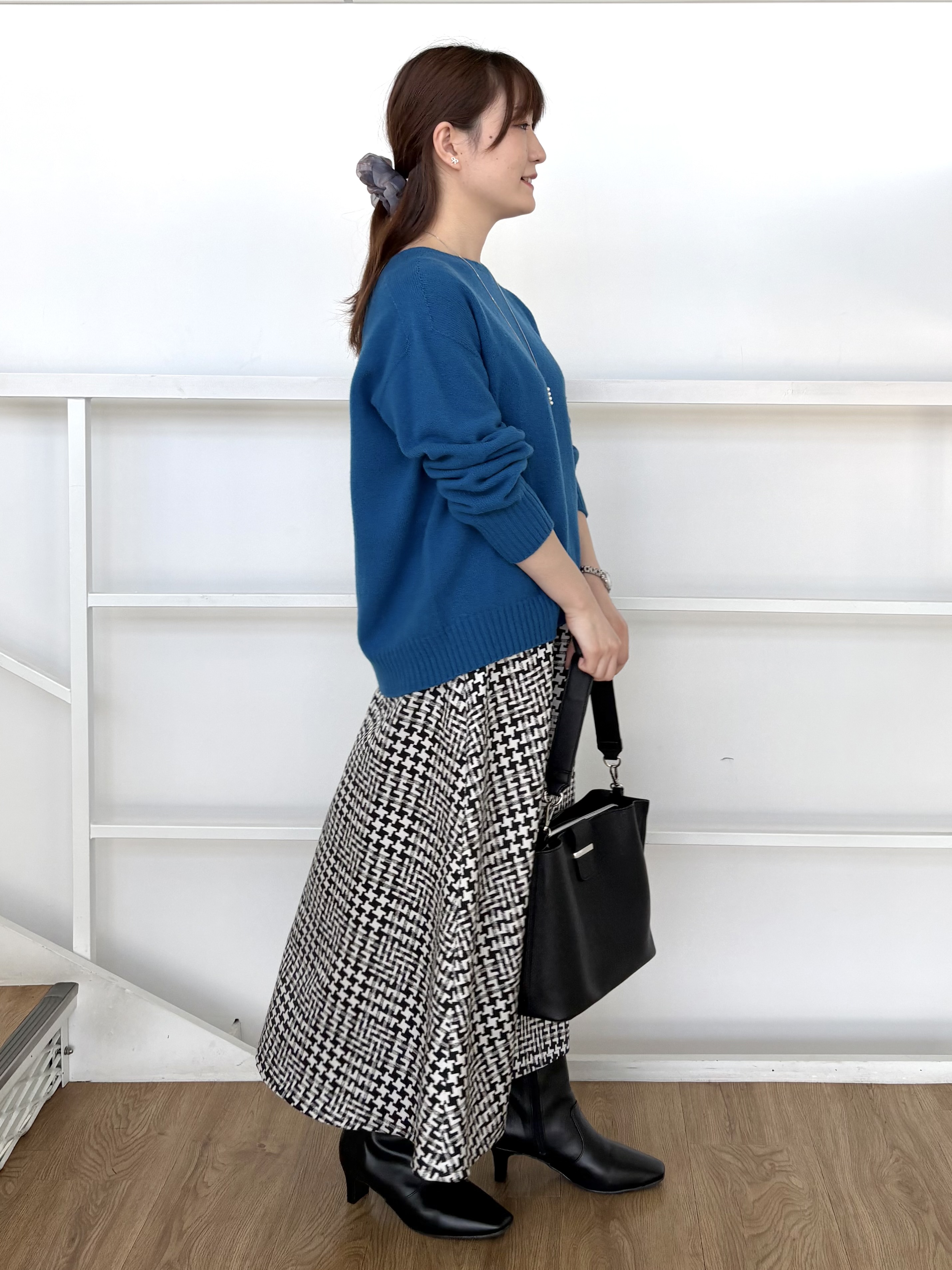 mikiさんの「Reflect｜パール調バー&times;チェーンネックレス」を使ったコーディネート