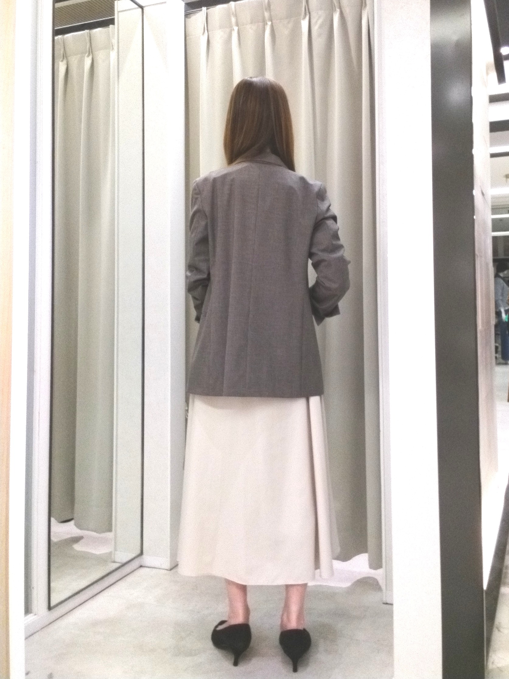 もりさんの「UNTITLED｜【セットアップ可/秋羽織り/お仕事スーツ】ウールブレンドダブルジャケット」を使ったコーディネート