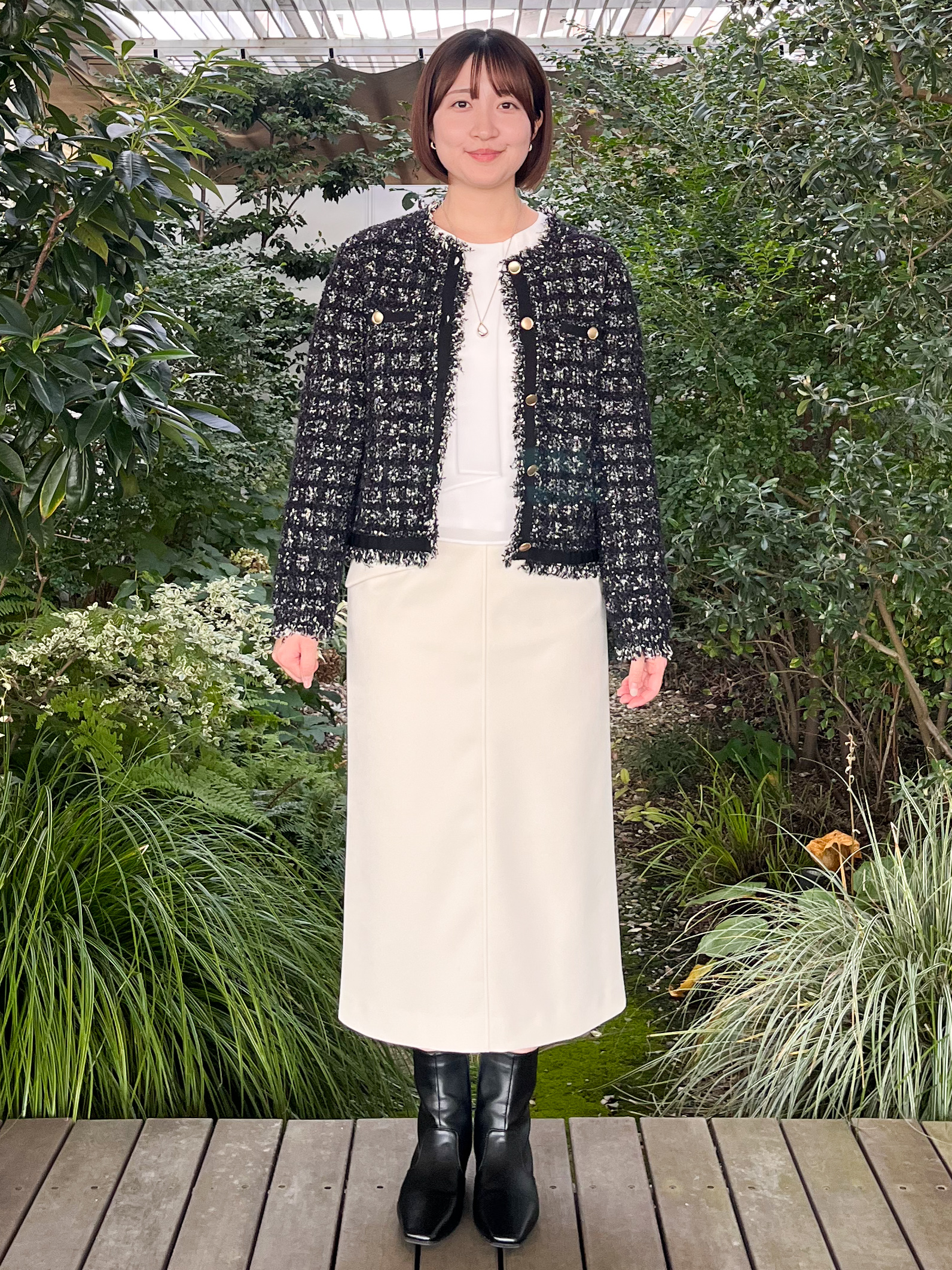 mikikoさんの「Reflect｜【SS-4Lサイズ／通勤／セレモニー】クルーネック シフォンブラウス」を使ったコーディネート