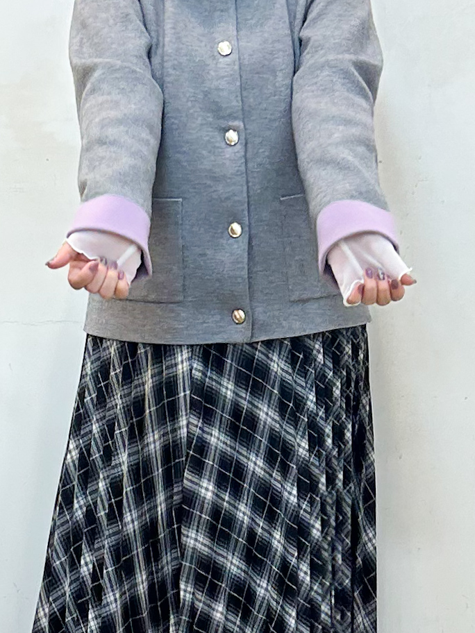 haruさんの「SHOO･LA･RUE｜【S-LL/洗濯機可/静電気防止】もちもち配色ダブルフェイスカーディガン」を使ったコーディネート