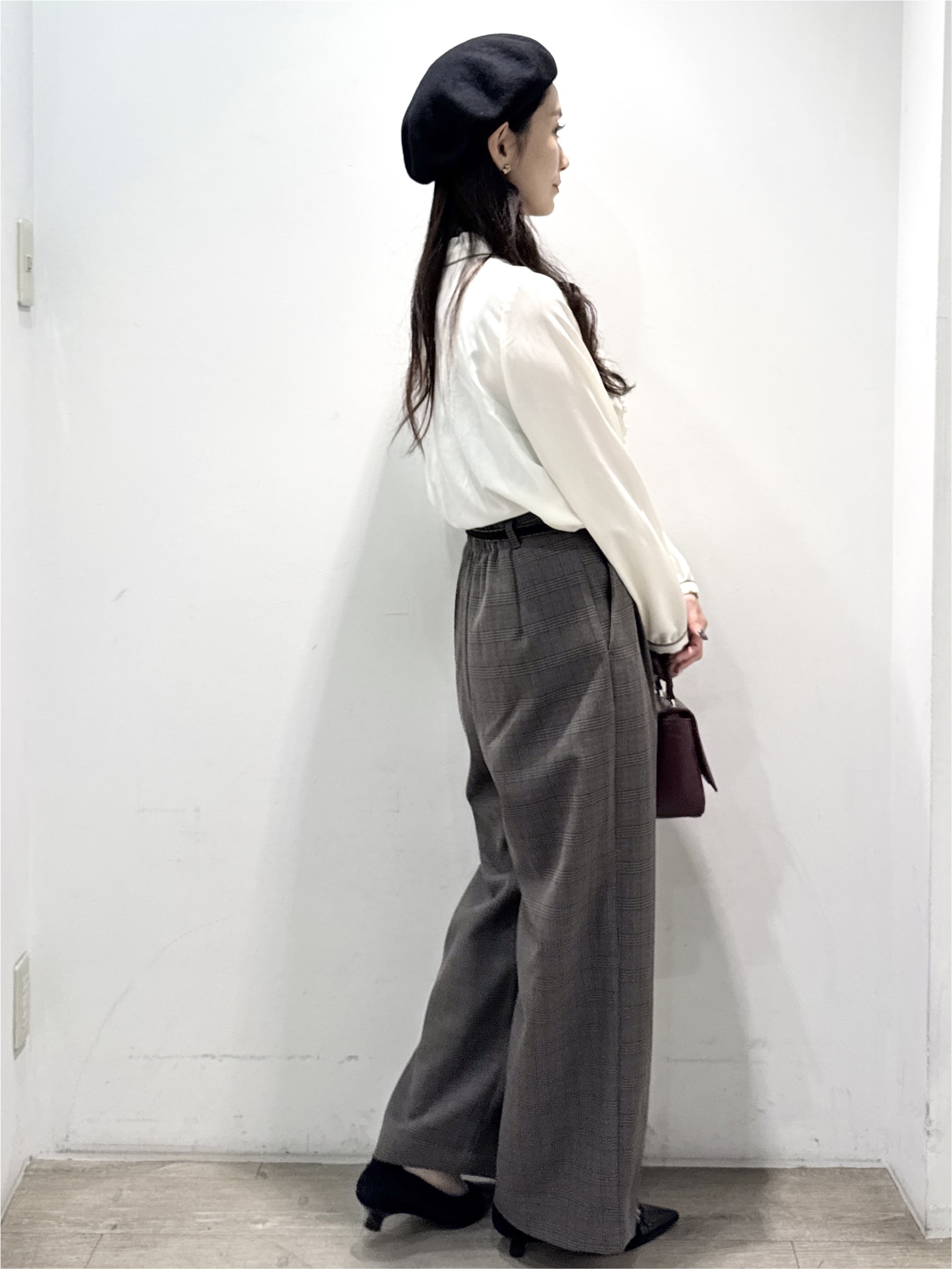 yuicciさんの「OPAQUE.CLIP｜【フリル使いが華やか】ピンタック ブラウス」を使ったコーディネート