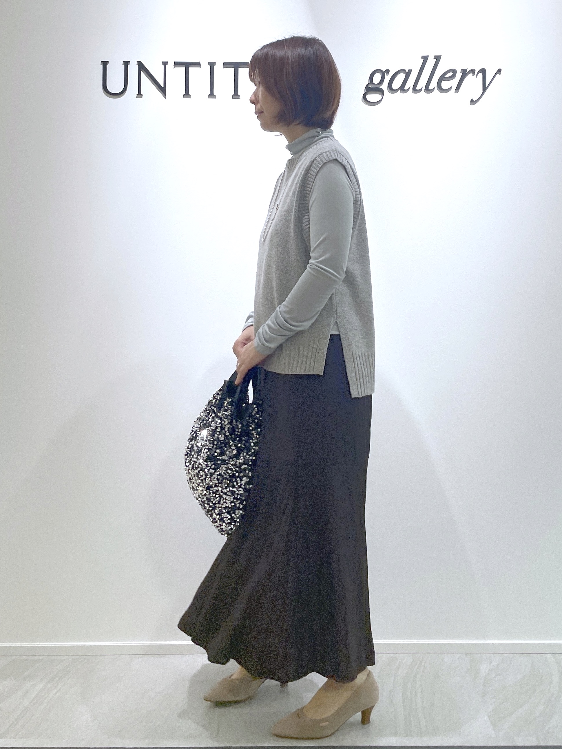 hanaさんの「UNTITLED｜【5色展開/手洗い可】ローシルクウールニットベスト」を使ったコーディネート