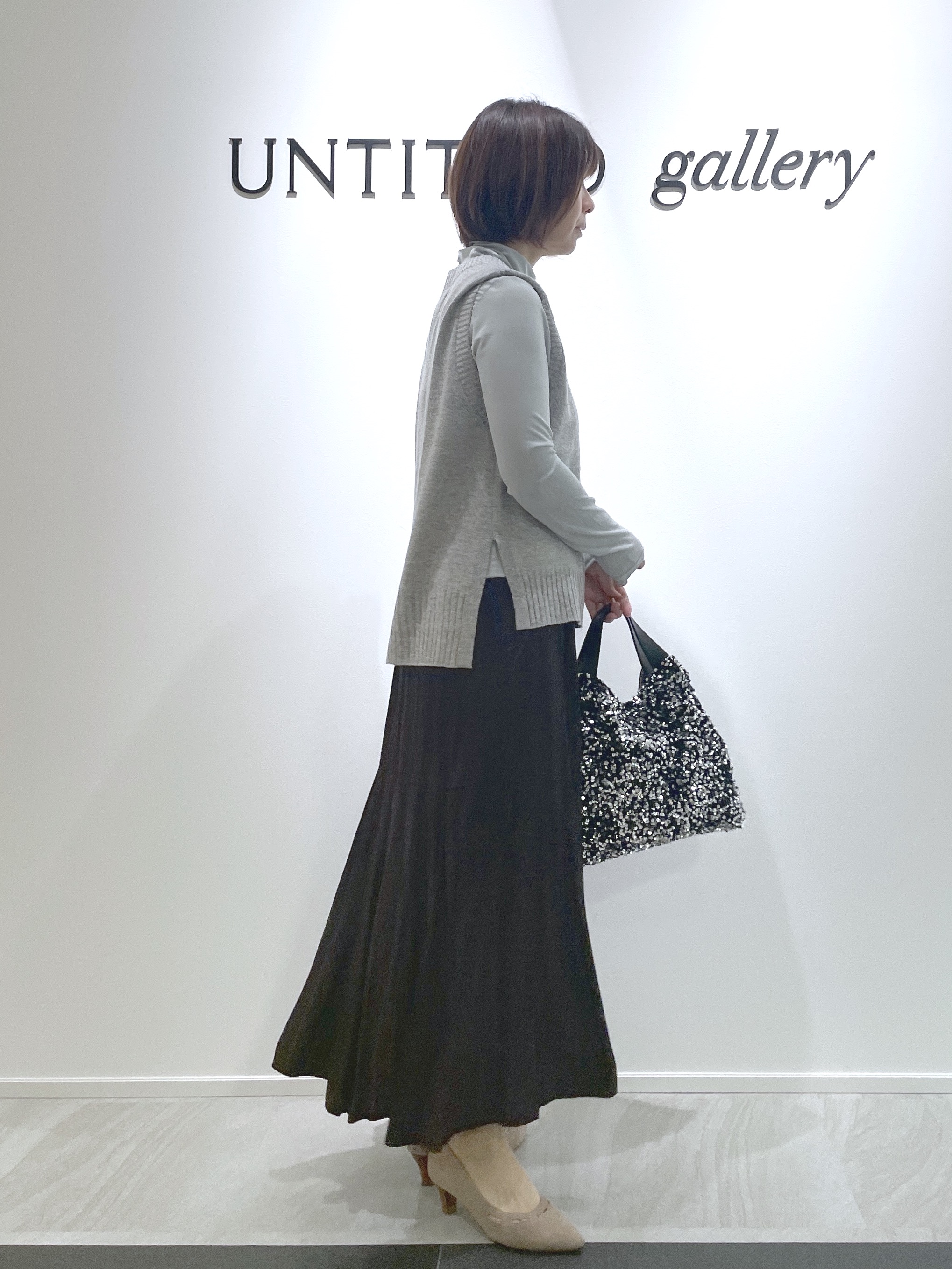 hanaさんの「UNTITLED｜【5色展開/手洗い可】ローシルクウールニットベスト」を使ったコーディネート
