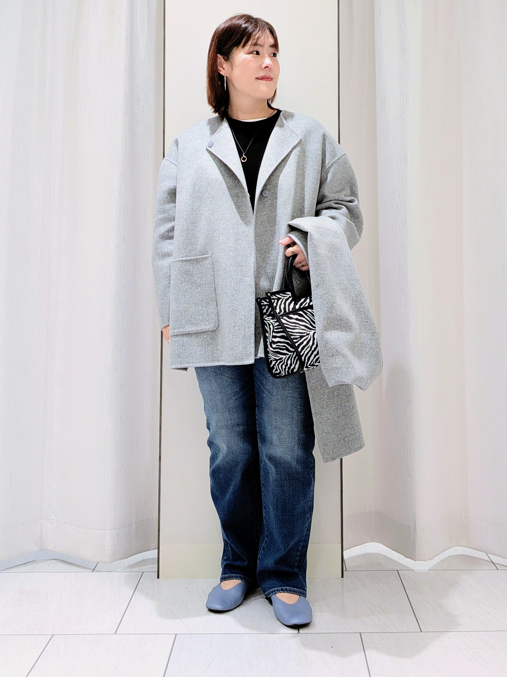 Onumaさんの「UNTITLED｜【マフラー付き/ゆったり】リバーコート」を使ったコーディネート