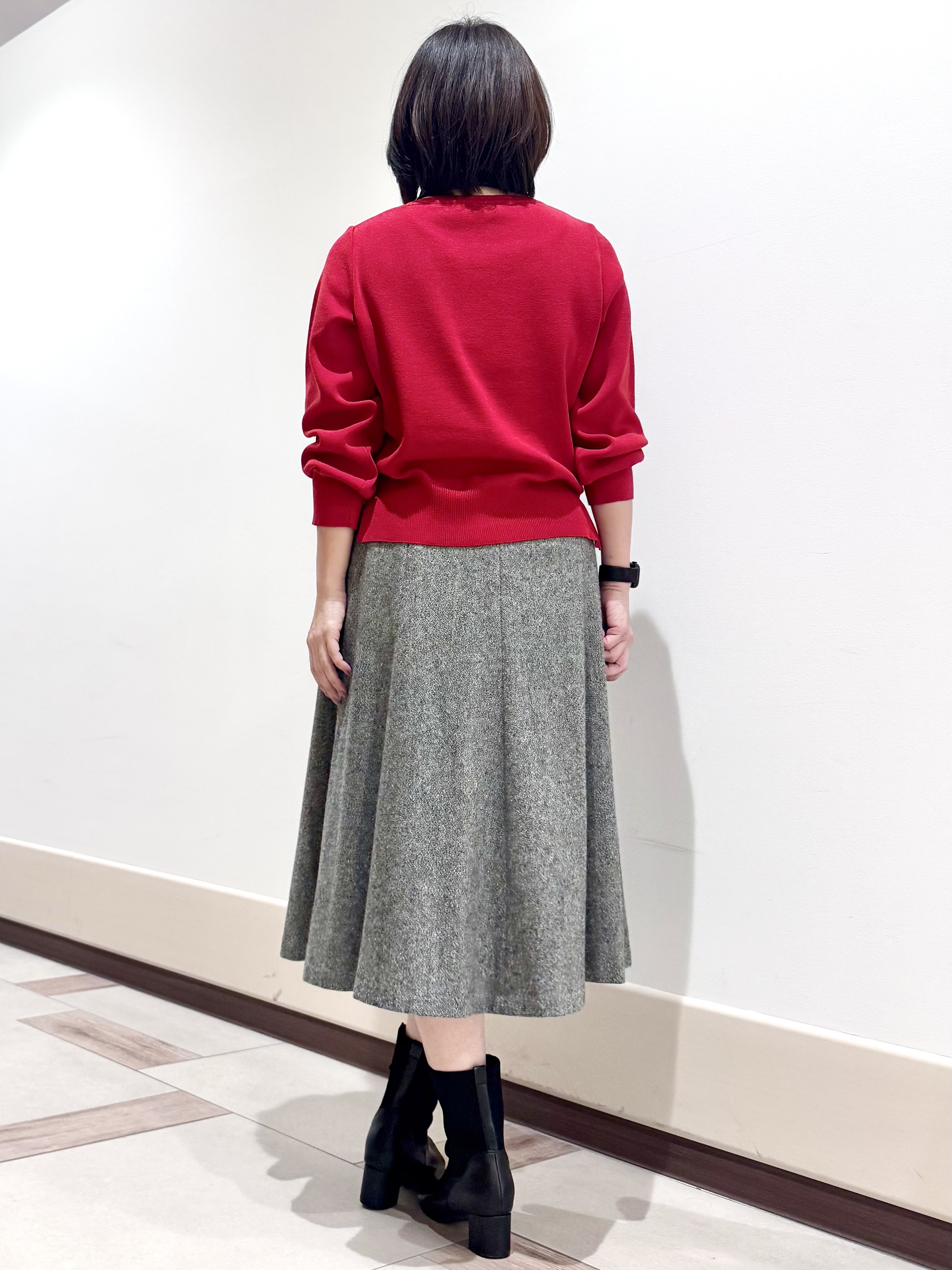kaeさんの「Reflect｜【マシンウォッシュ】レース風編み柄ニット」を使ったコーディネート