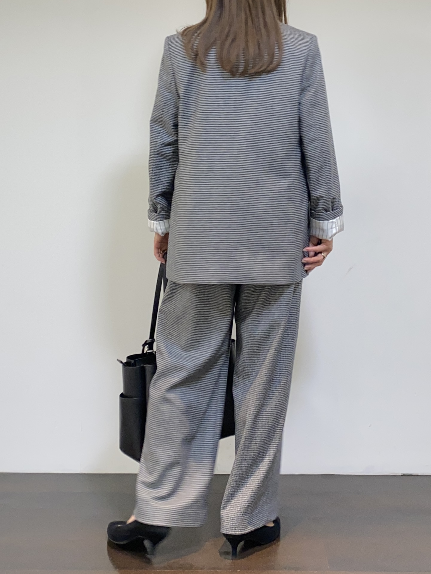 tomoさんの「UNTITLED｜【セットアップ可/秋羽織り】ウールダブルジャケット」を使ったコーディネート