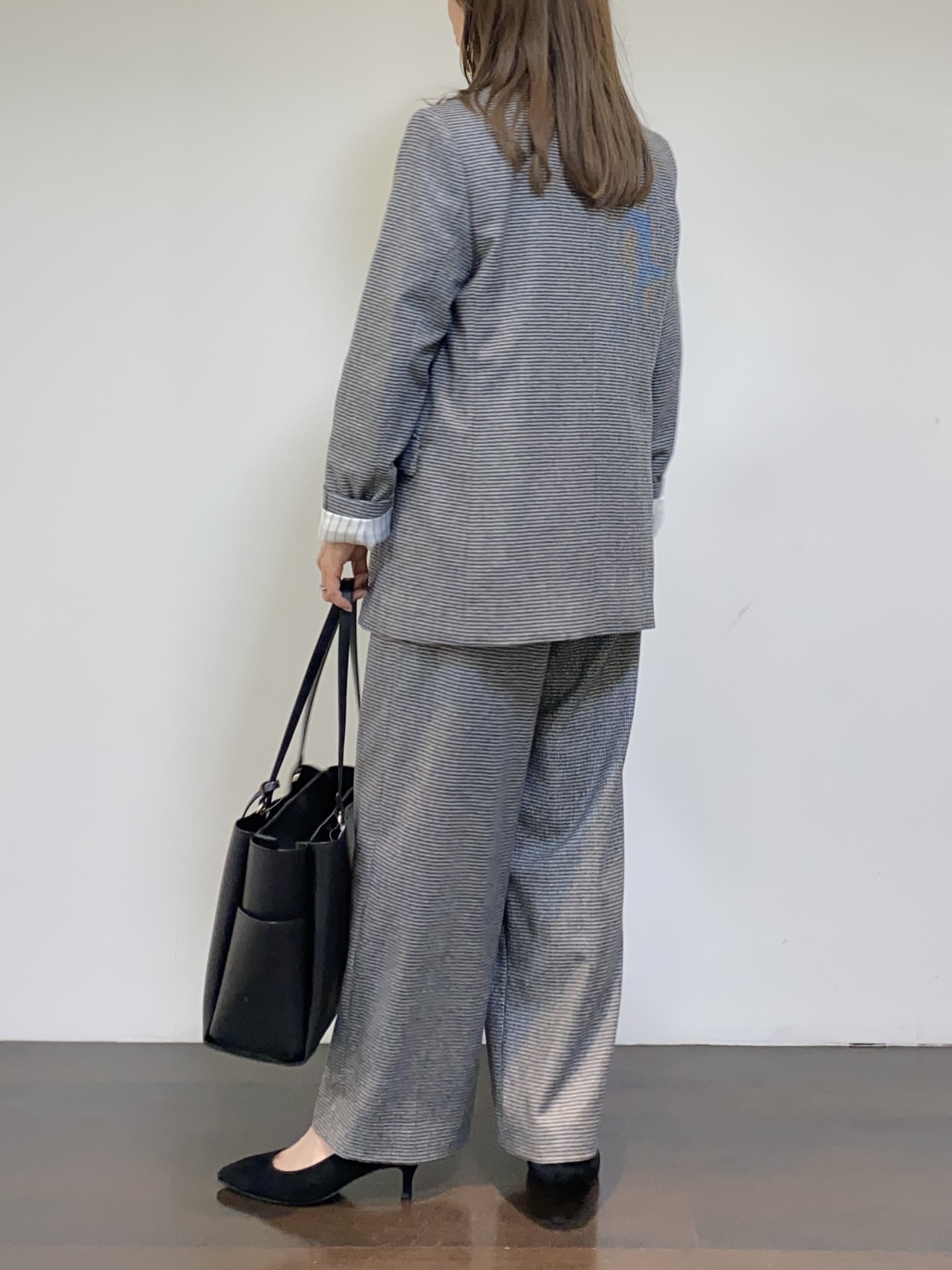 tomoさんの「UNTITLED｜【セットアップ可/秋羽織り】ウールダブルジャケット」を使ったコーディネート