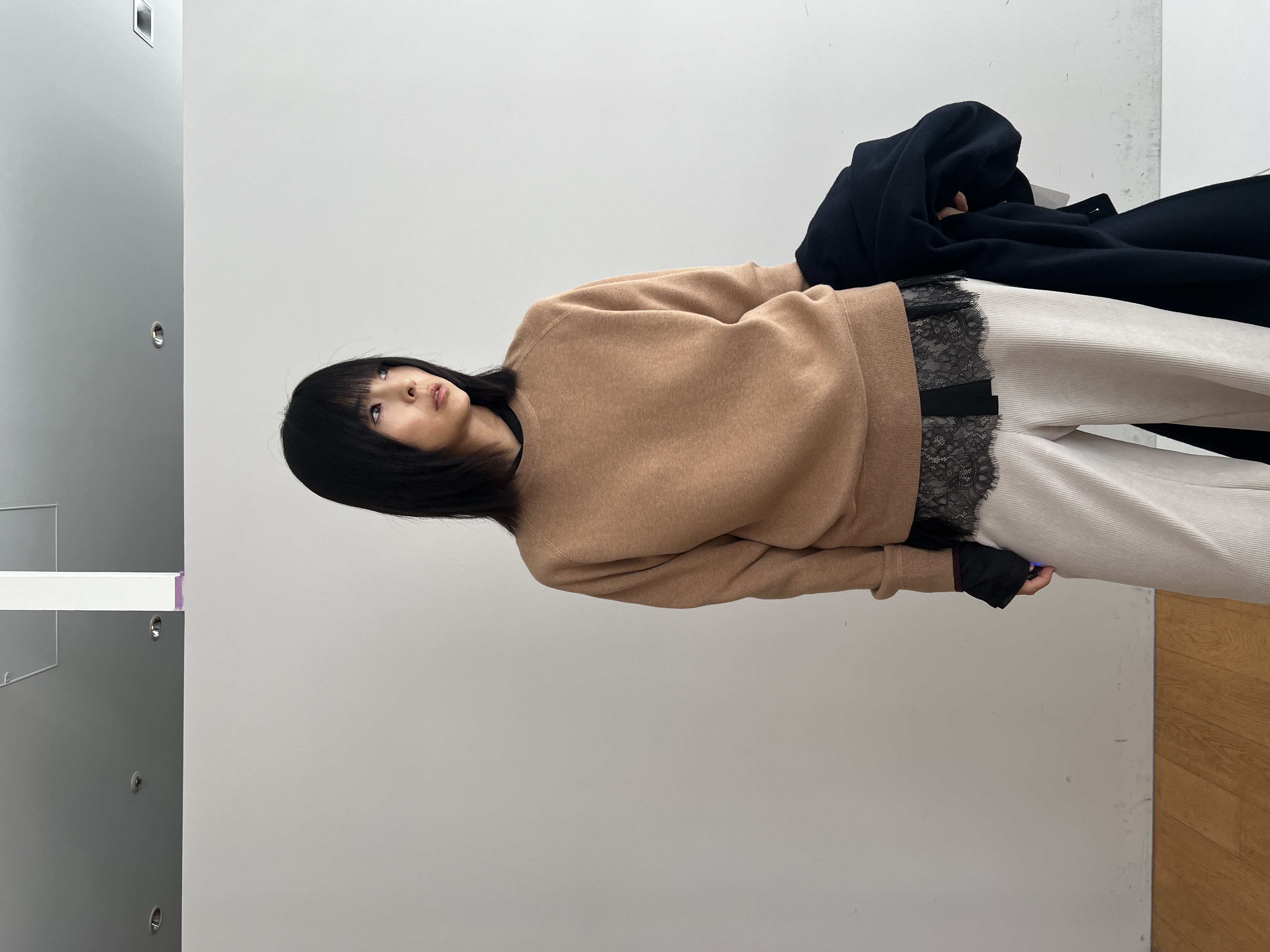 misaさんの「DRESSTERIOR｜【STORY11月号掲載/マシンウォッシャブル】コットンカシミヤニット」を使ったコーディネート