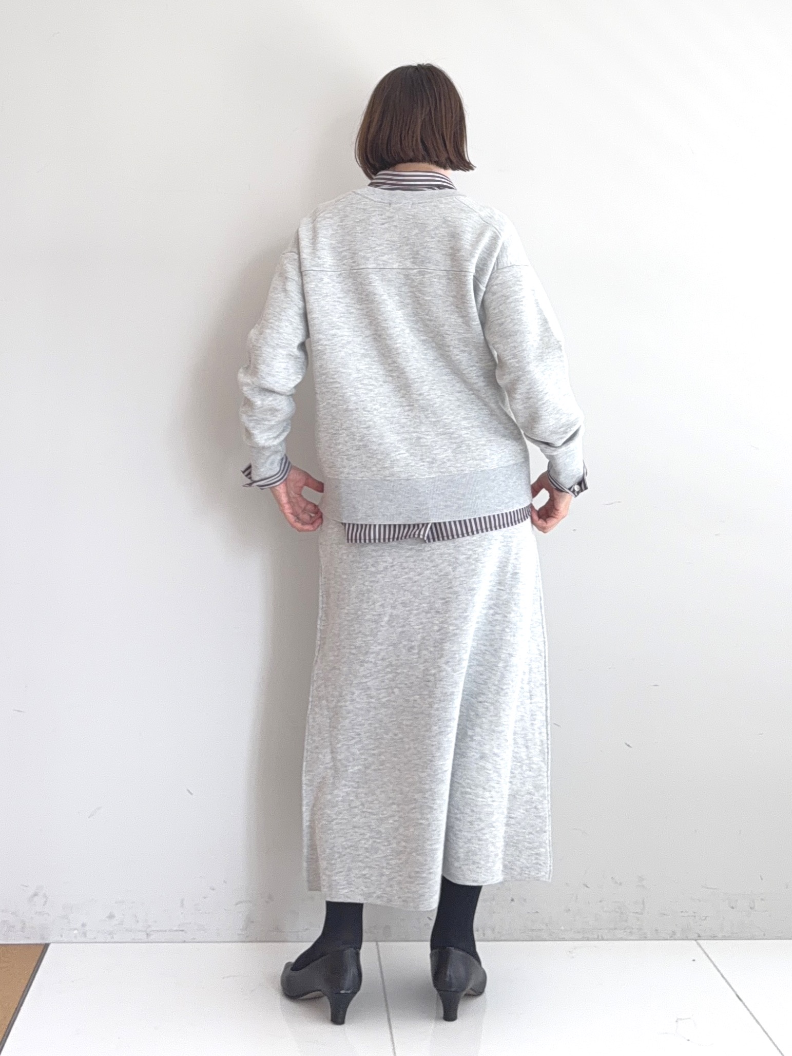 murayamaさんの「INDIVI｜【2WAY／ストライプ柄】ベーシックシャツ」を使ったコーディネート