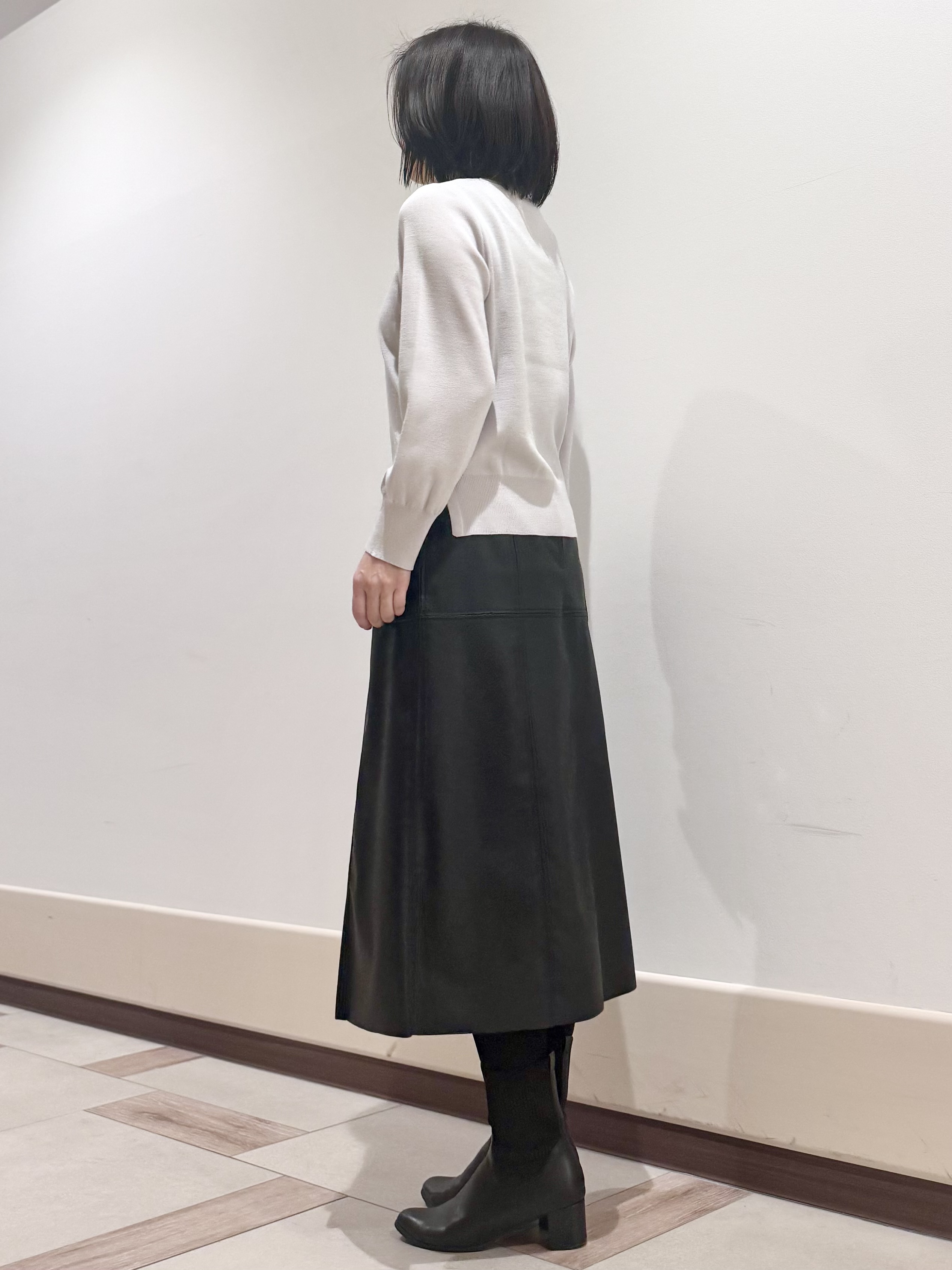 kaeさんの「Reflect｜【マシンウォッシュ】レース風編み柄ニット」を使ったコーディネート