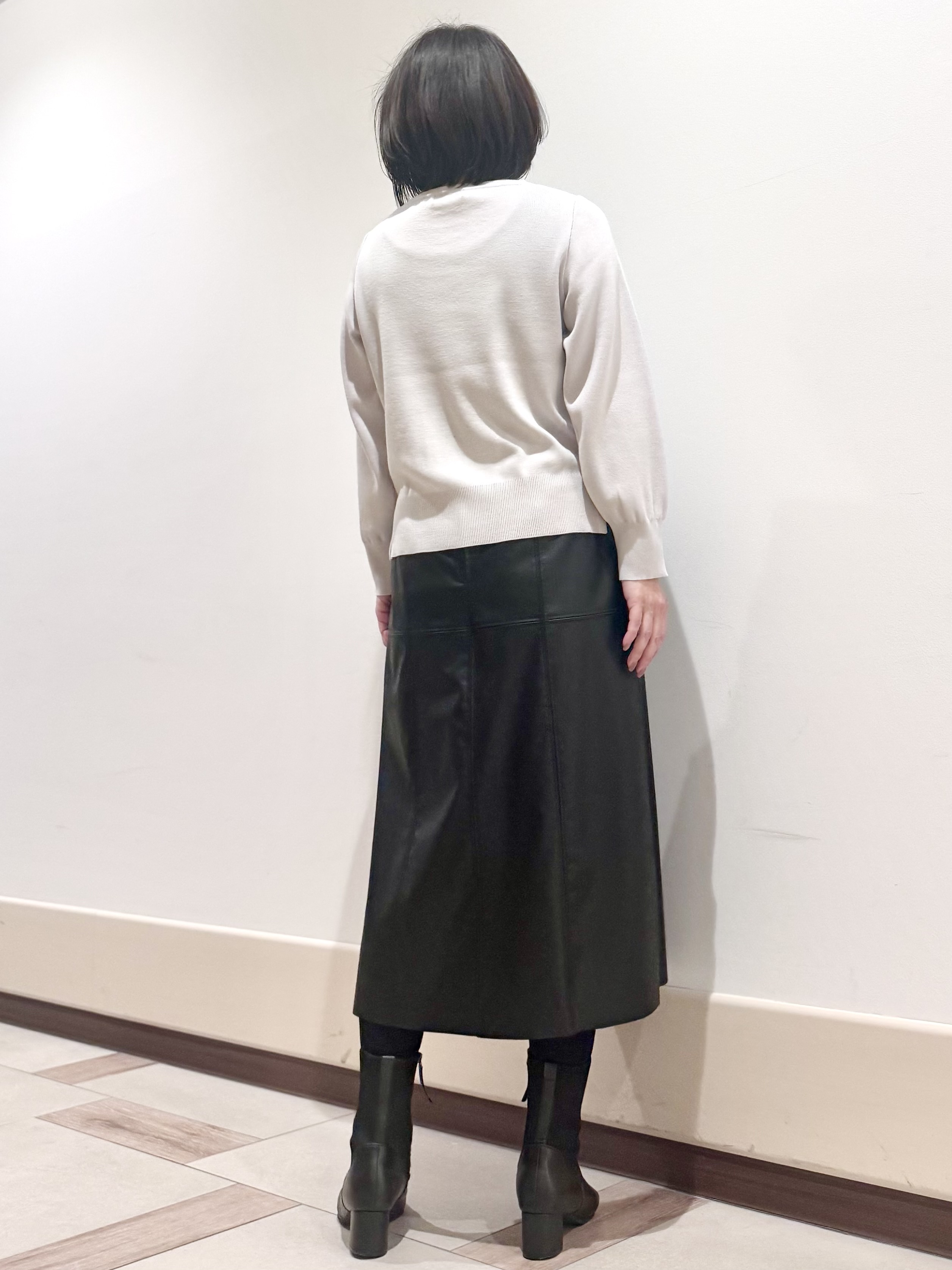 kaeさんの「Reflect｜【マシンウォッシュ】レース風編み柄ニット」を使ったコーディネート