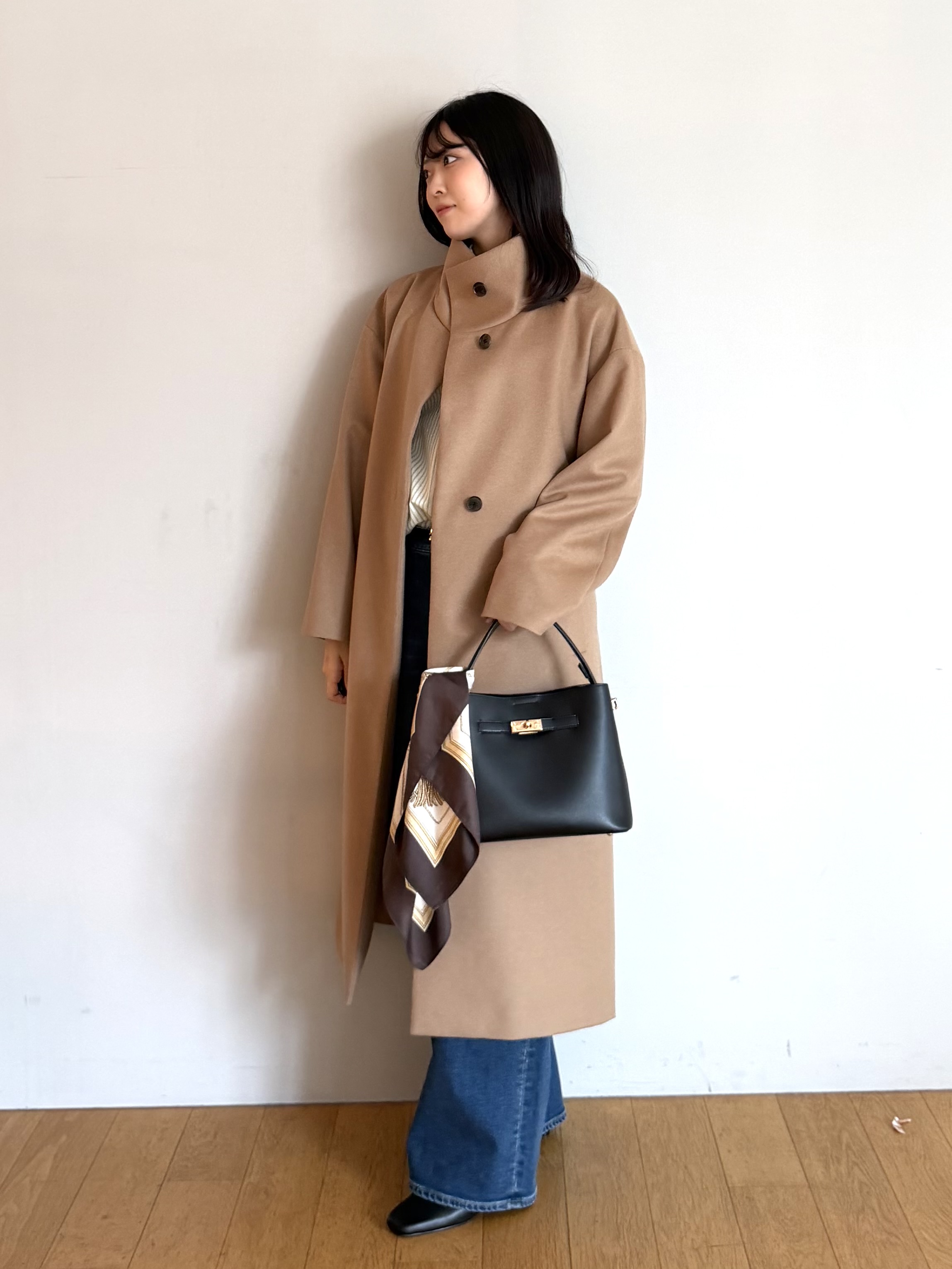ririkaさんの「UNTITLED｜【日本製／本革】スクエアバックルナローベルト」を使ったコーディネート