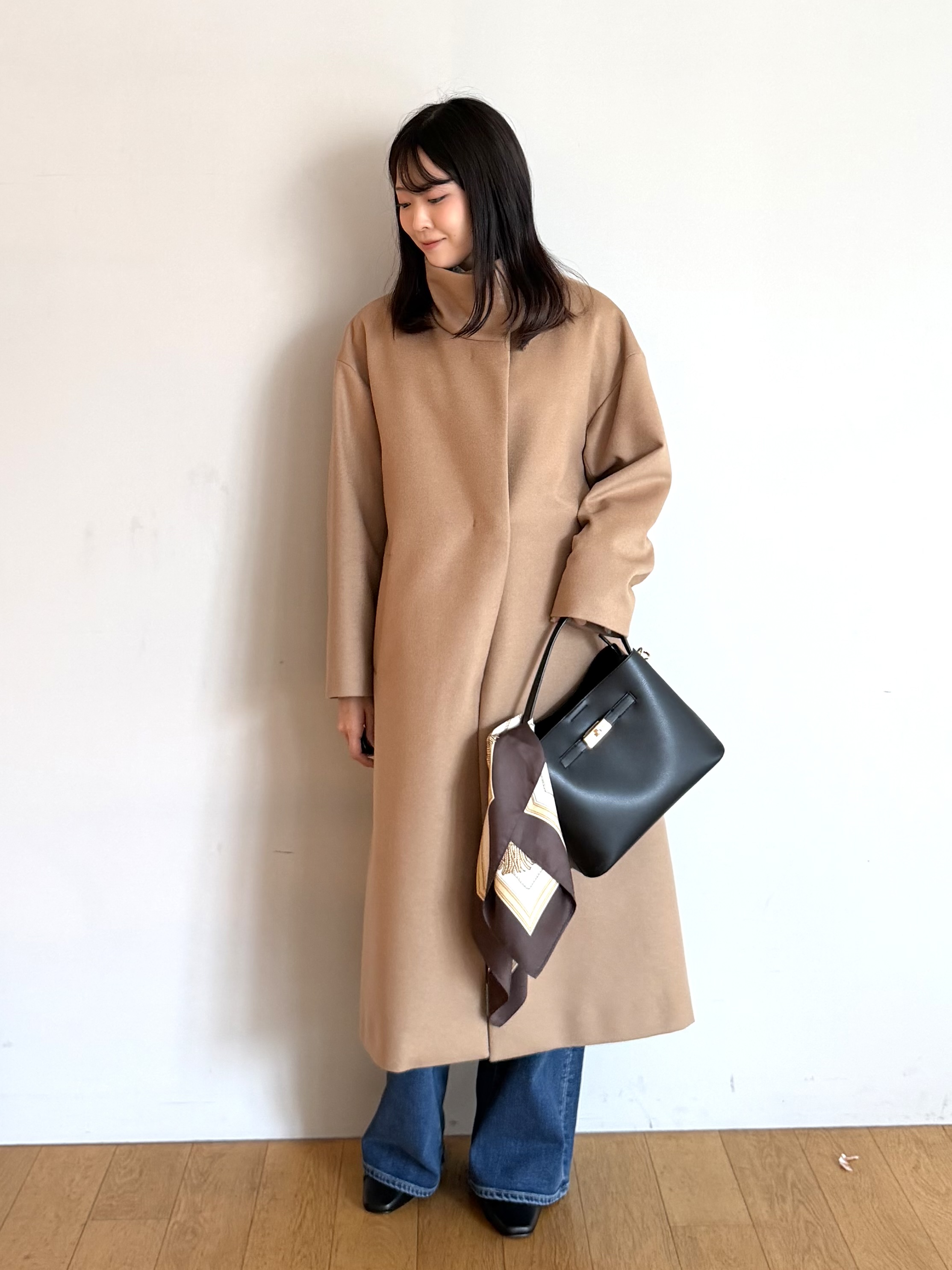 ririkaさんの「UNTITLED｜【日本製／本革】スクエアバックルナローベルト」を使ったコーディネート