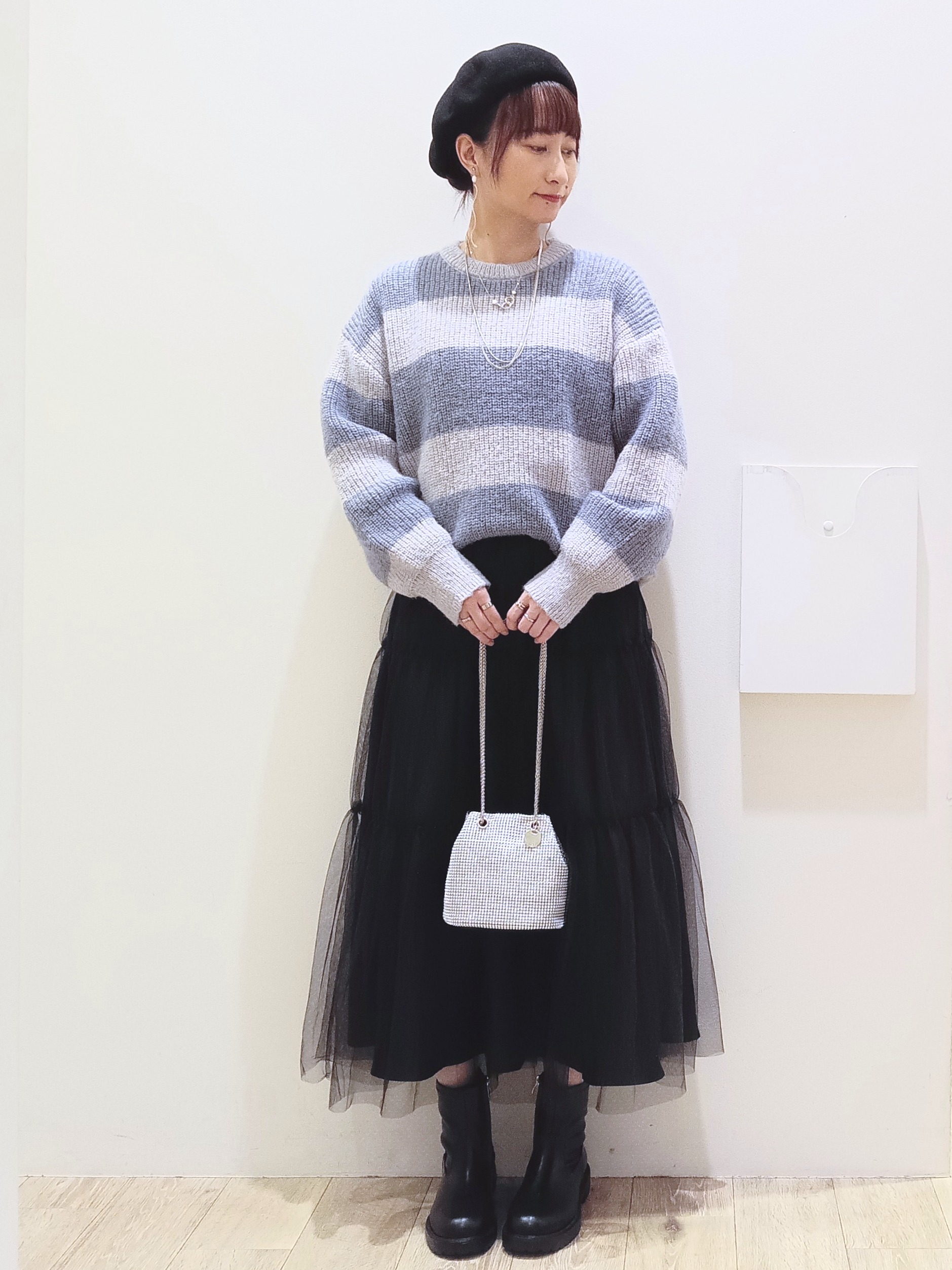 MKさんの「index｜ワイドボーダーニット【洗濯機OK】」を使ったコーディネート